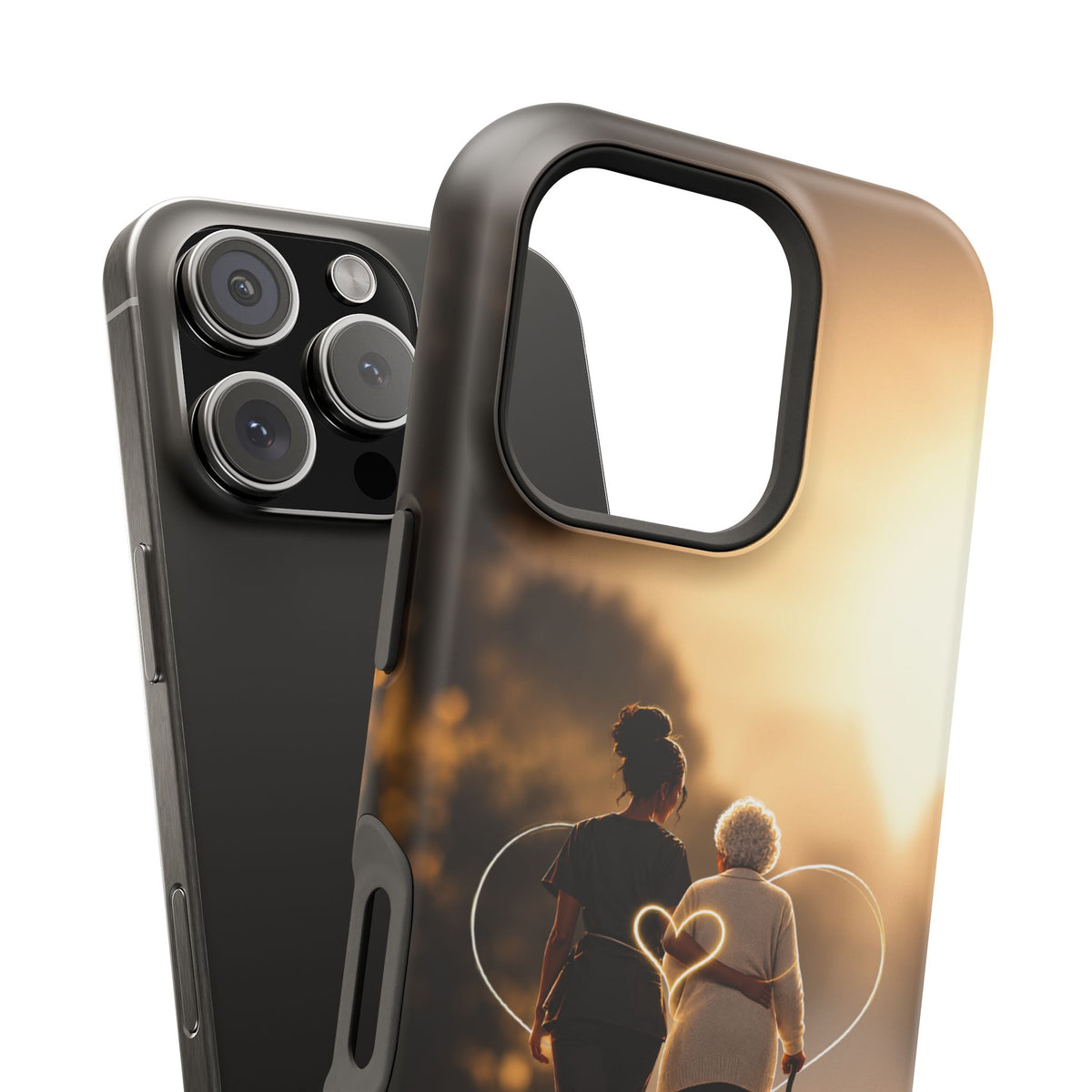Caregiver Phone Case — Impact-Resistant Protective Case with Heart Design