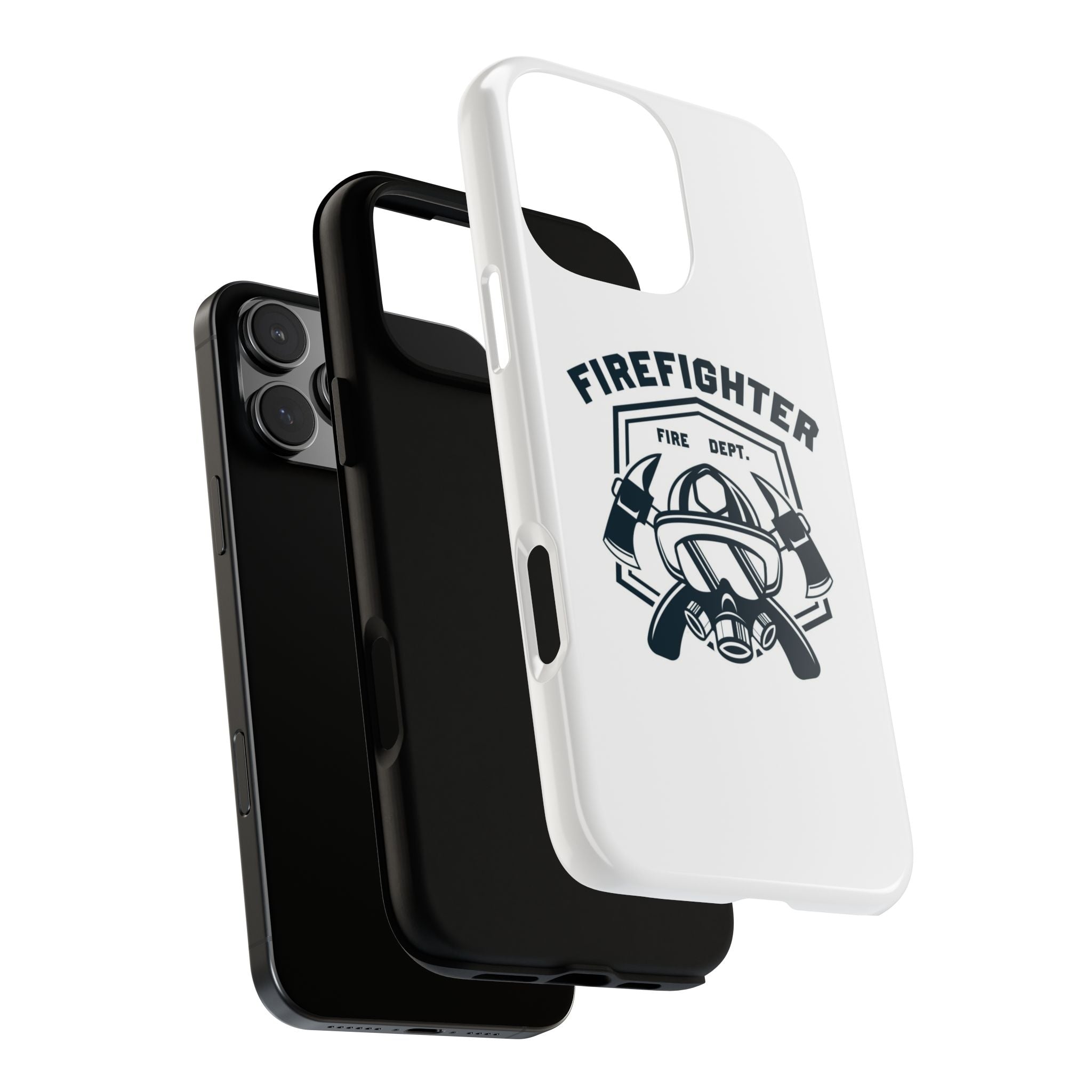 Firefighter Tough Phone Case — Fire Dept Helmet & Axes Protective Cover