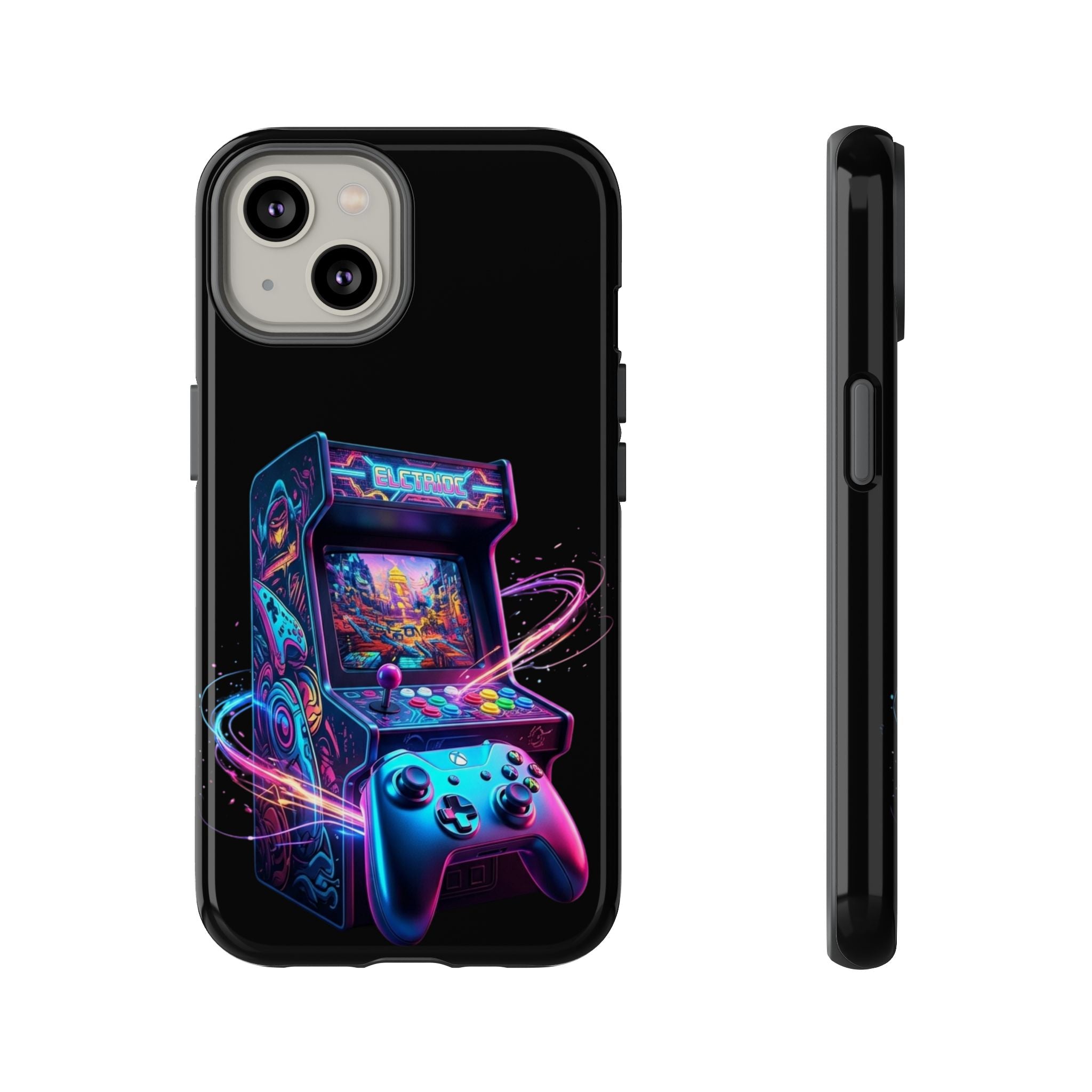 Retro Arcade Phone Case — Neon Gaming Controller Design