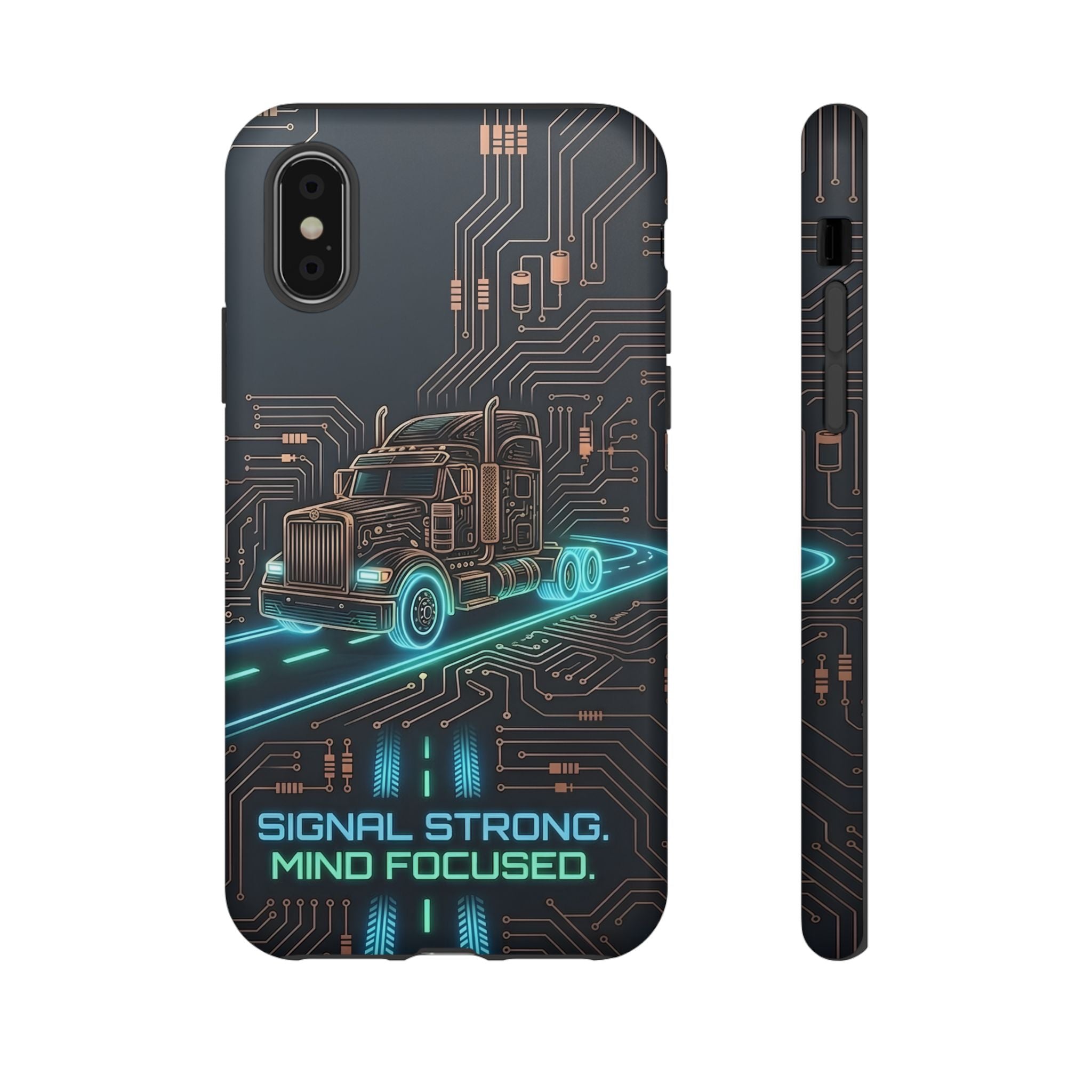 Truck Driver Gamer Phone Case — “Real Life. No Pause Button.”