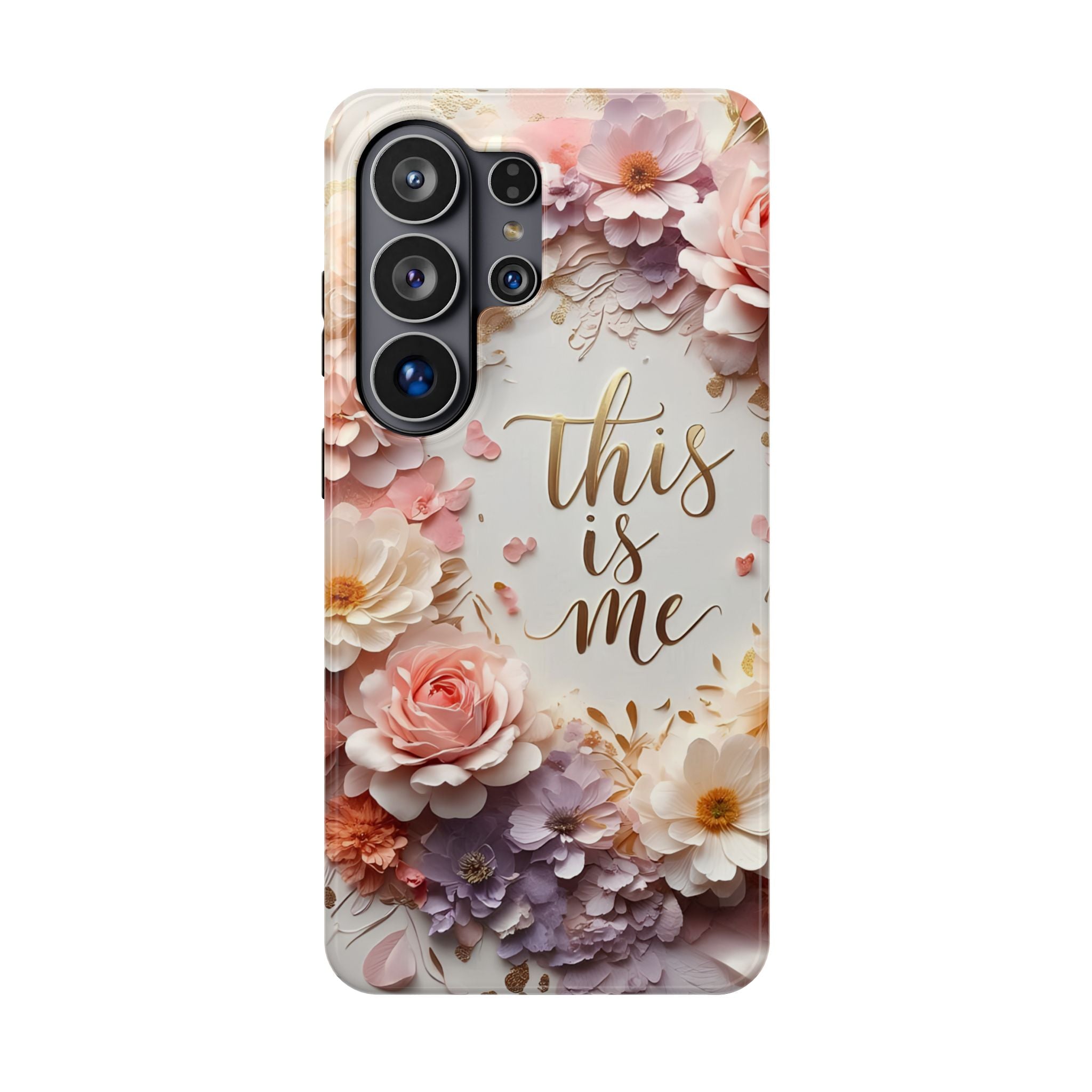 Floral "This Is Me" Phone Case — Impact-Resistant Floral Protective Cover
