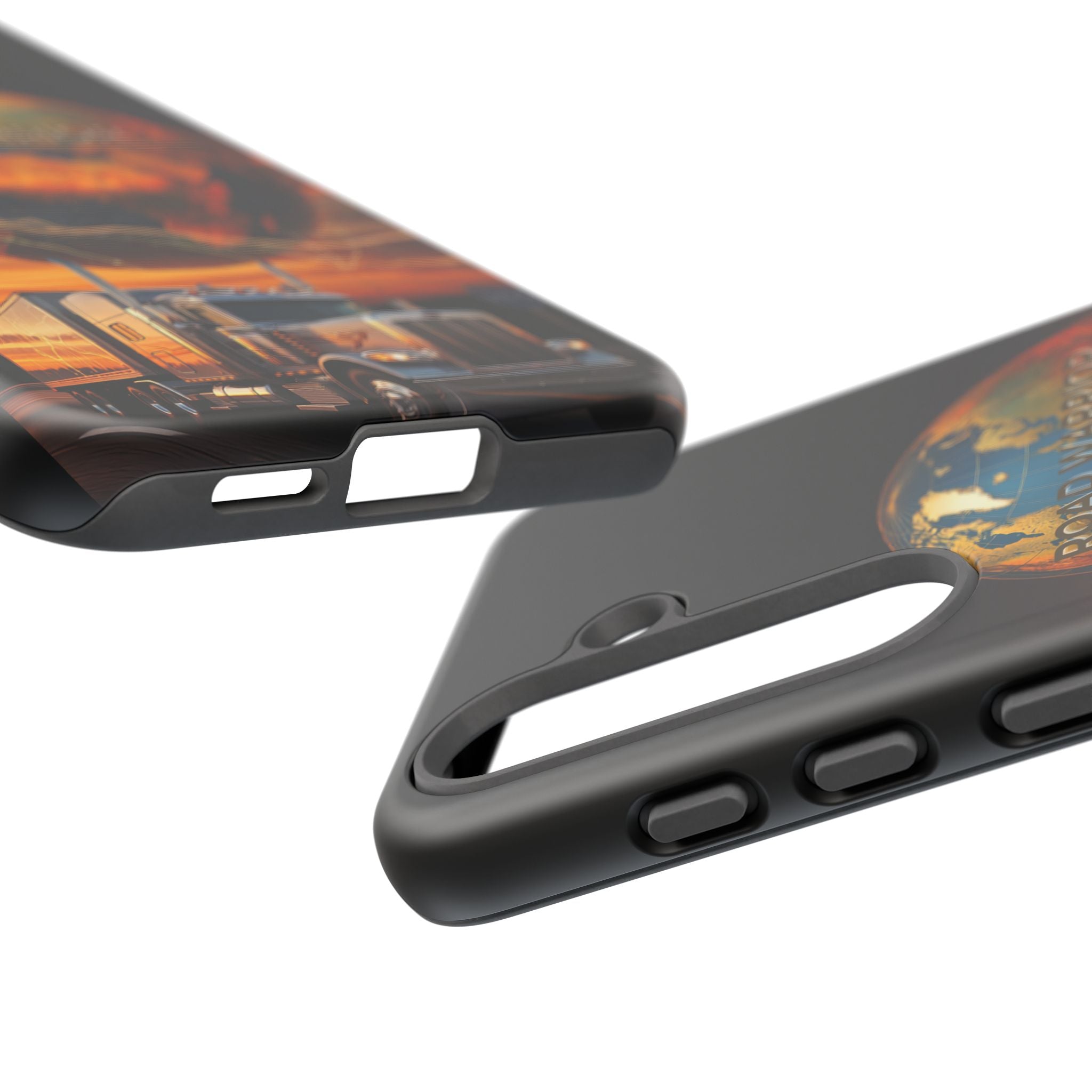 Truck Driver Phone Case — 'Global Road Warrior' Semi Truck Globe Tough Phone Cover