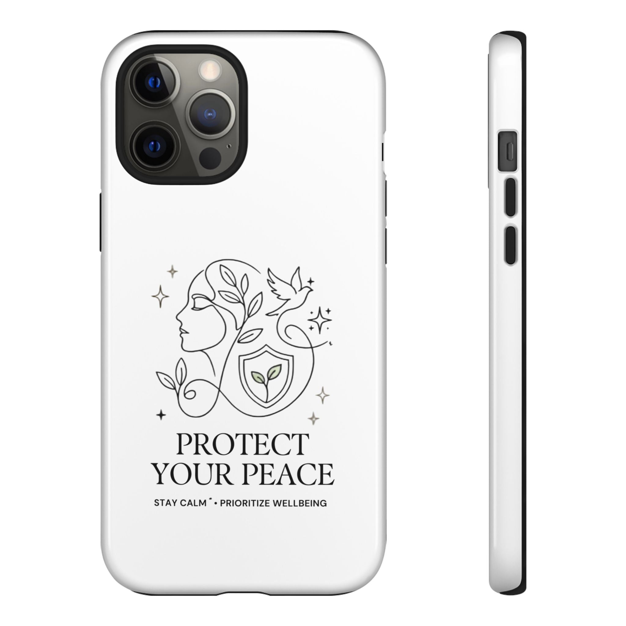 Protect Your Peace Phone Case – Minimalist Wellness iPhone Cover