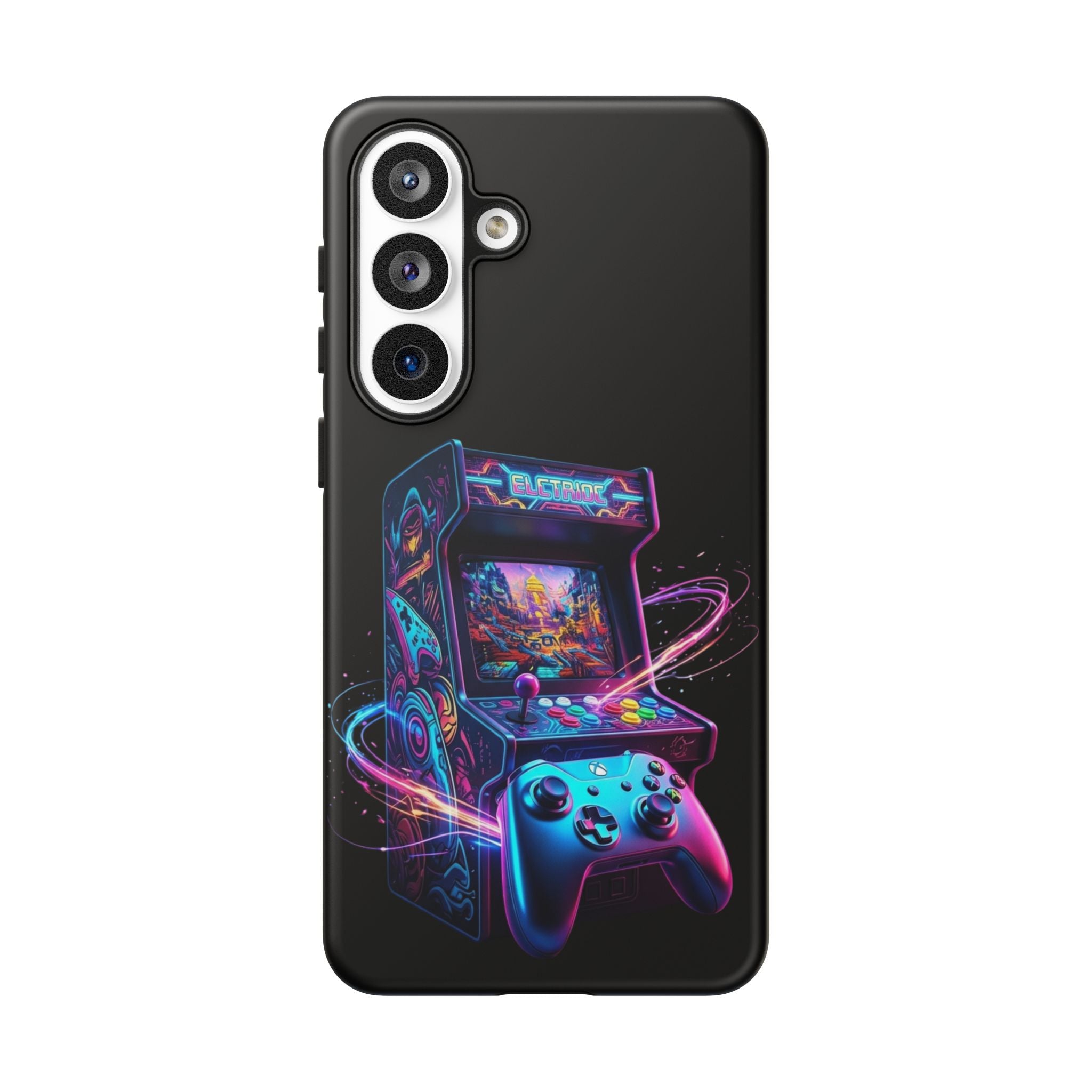 Retro Arcade Phone Case — Neon Gaming Controller Design