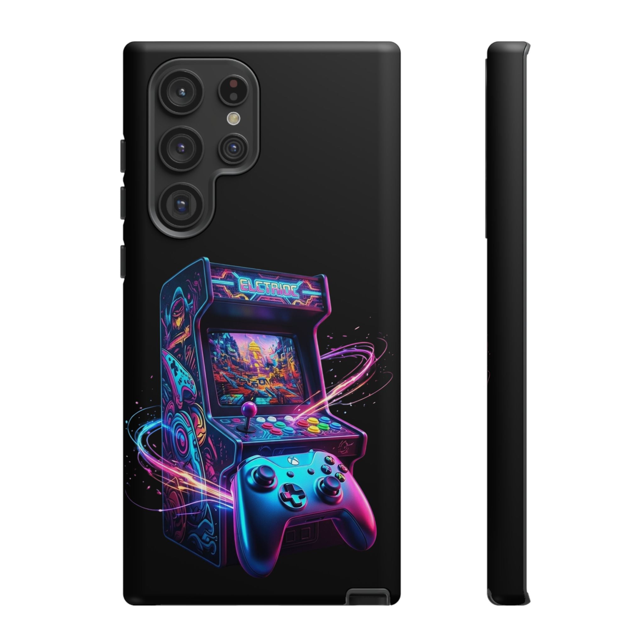 Retro Arcade Phone Case — Neon Gaming Controller Design