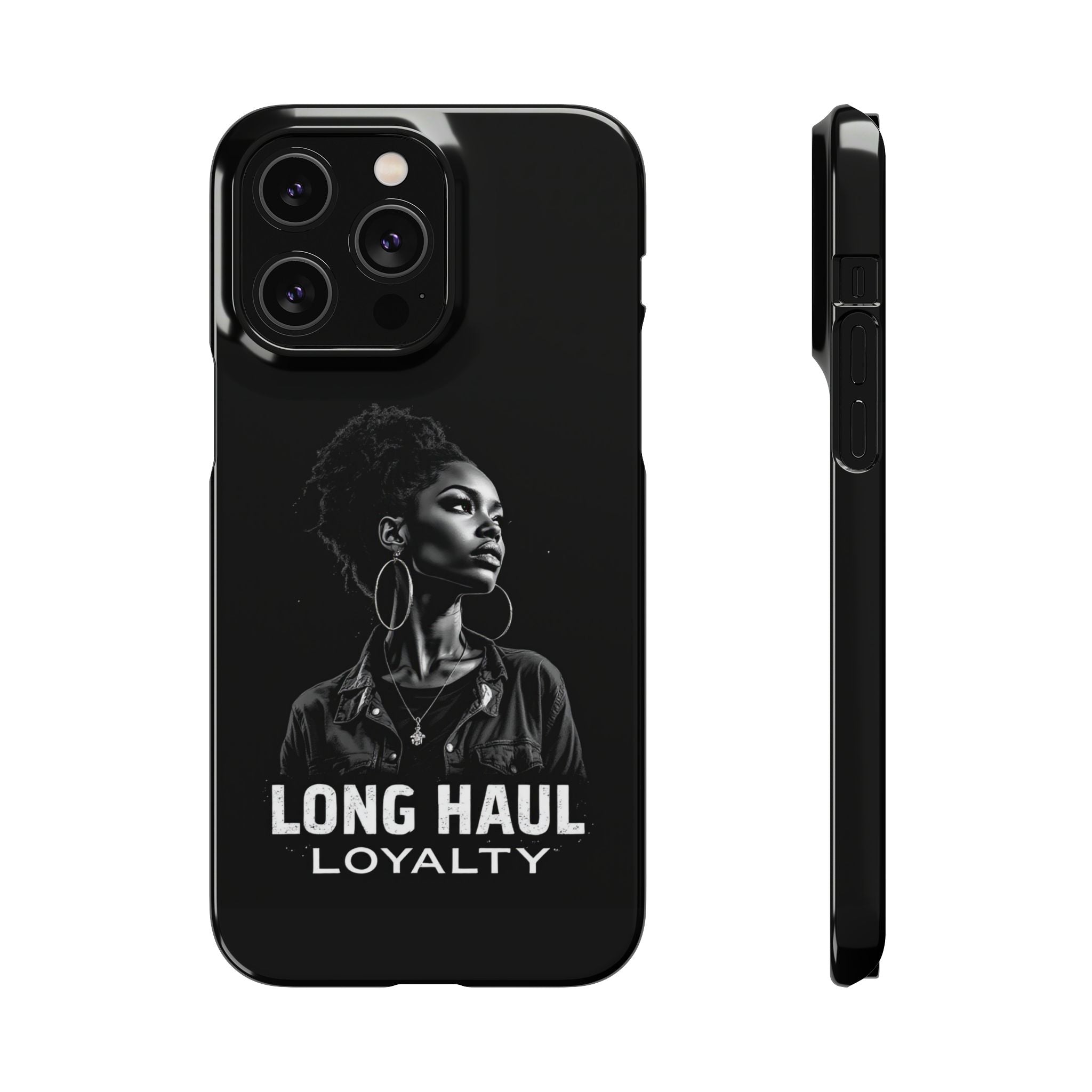 Phone Case — "Long Haul Loyalty" Black Portrait Snap Case