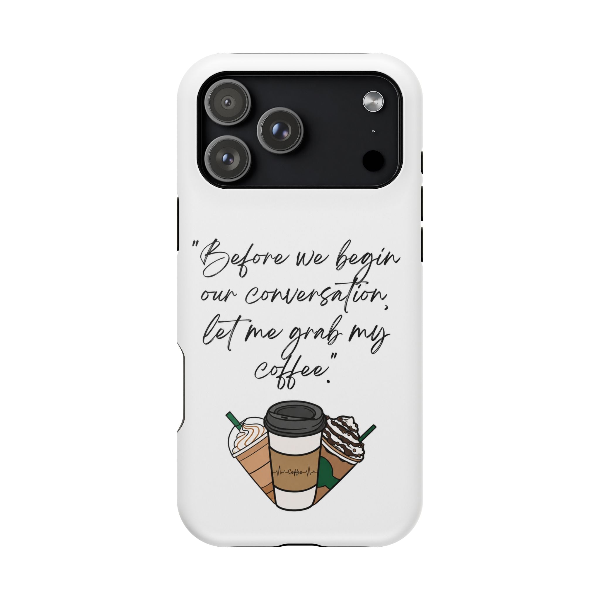 Coffee Quote Magnetic Impact-Resistant Phone Case