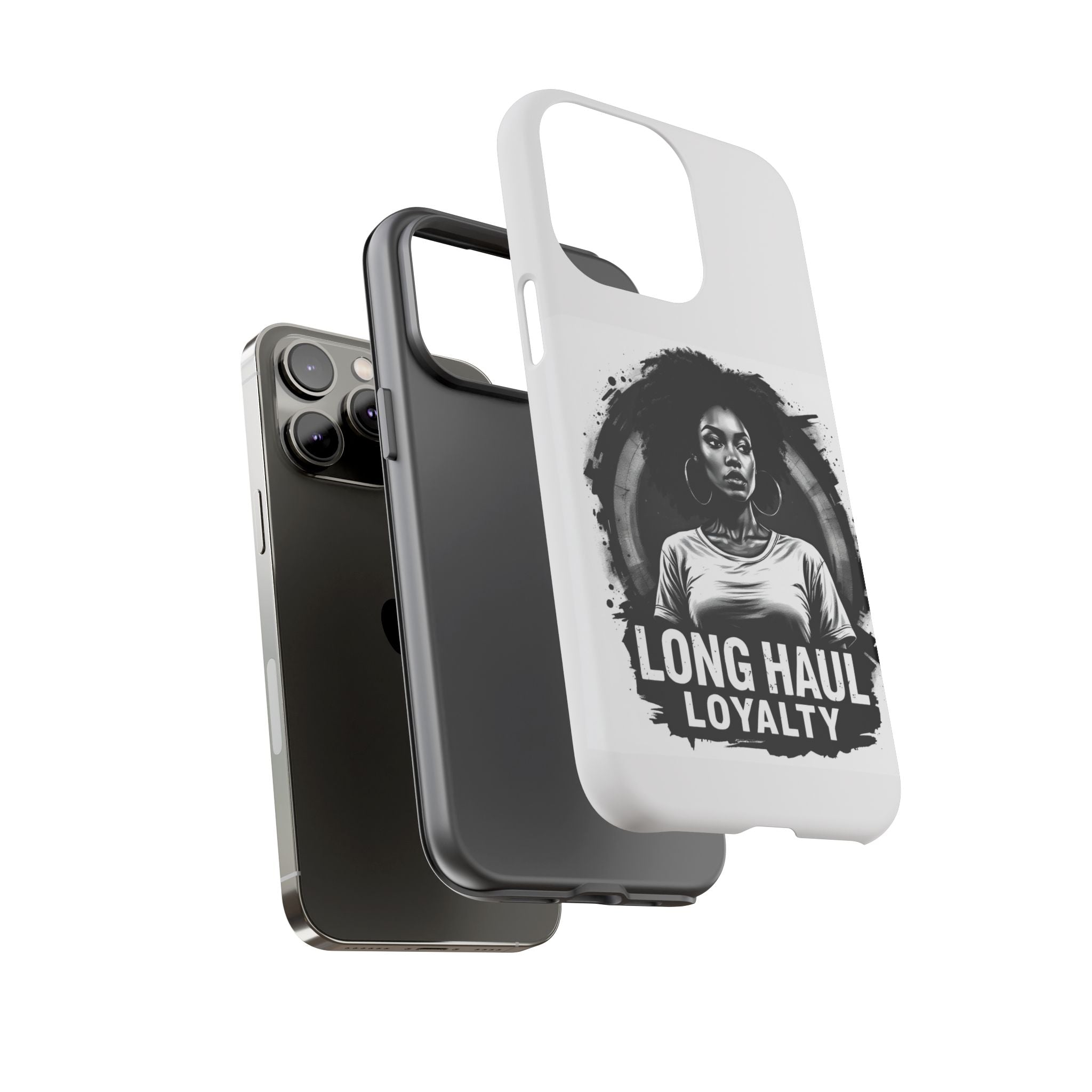 Phone Case — "Long Haul Loyalty" Black & White Portrait Protective Case
