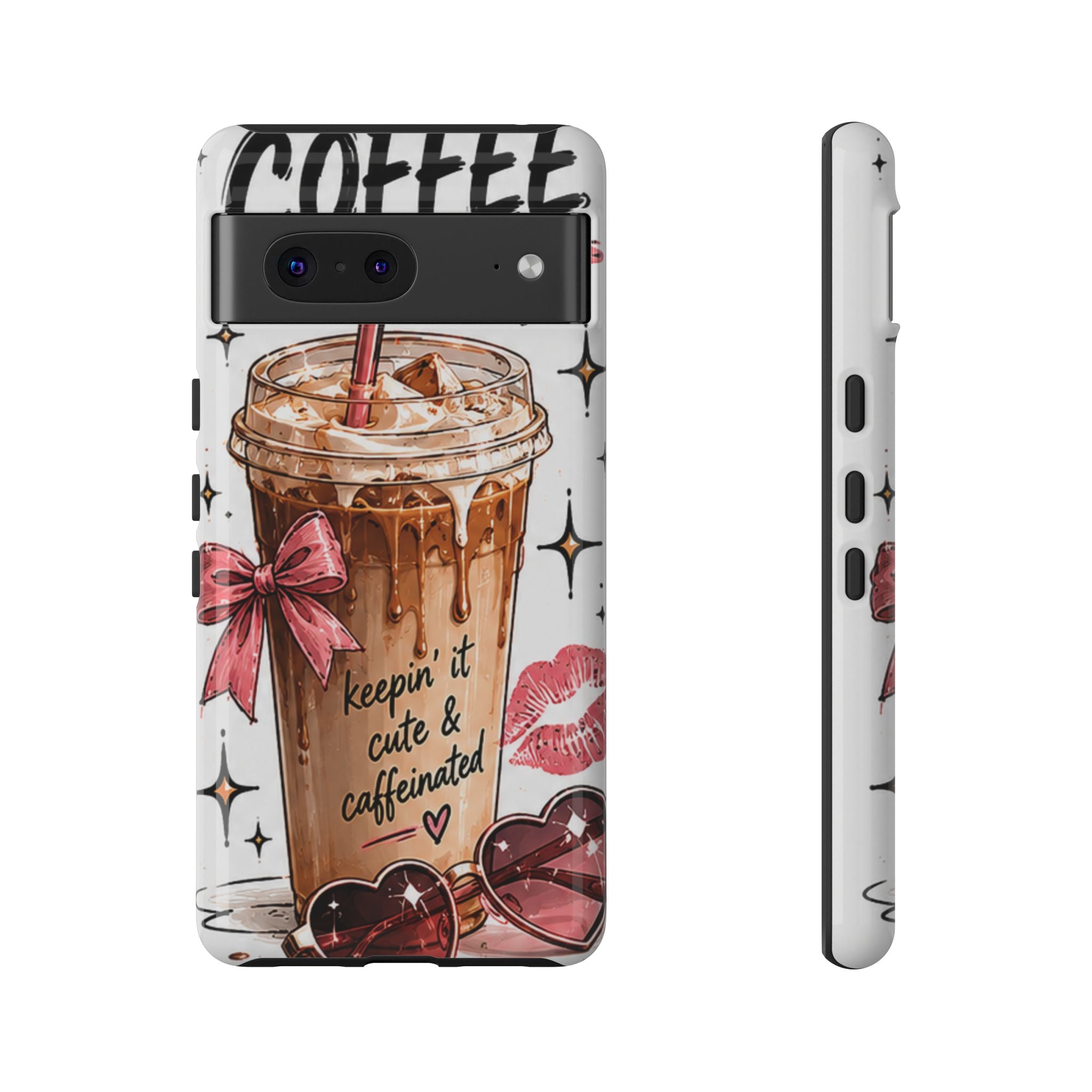 Phone Case — "Keepin' It Cute & Caffeinated" Iced Coffee Design