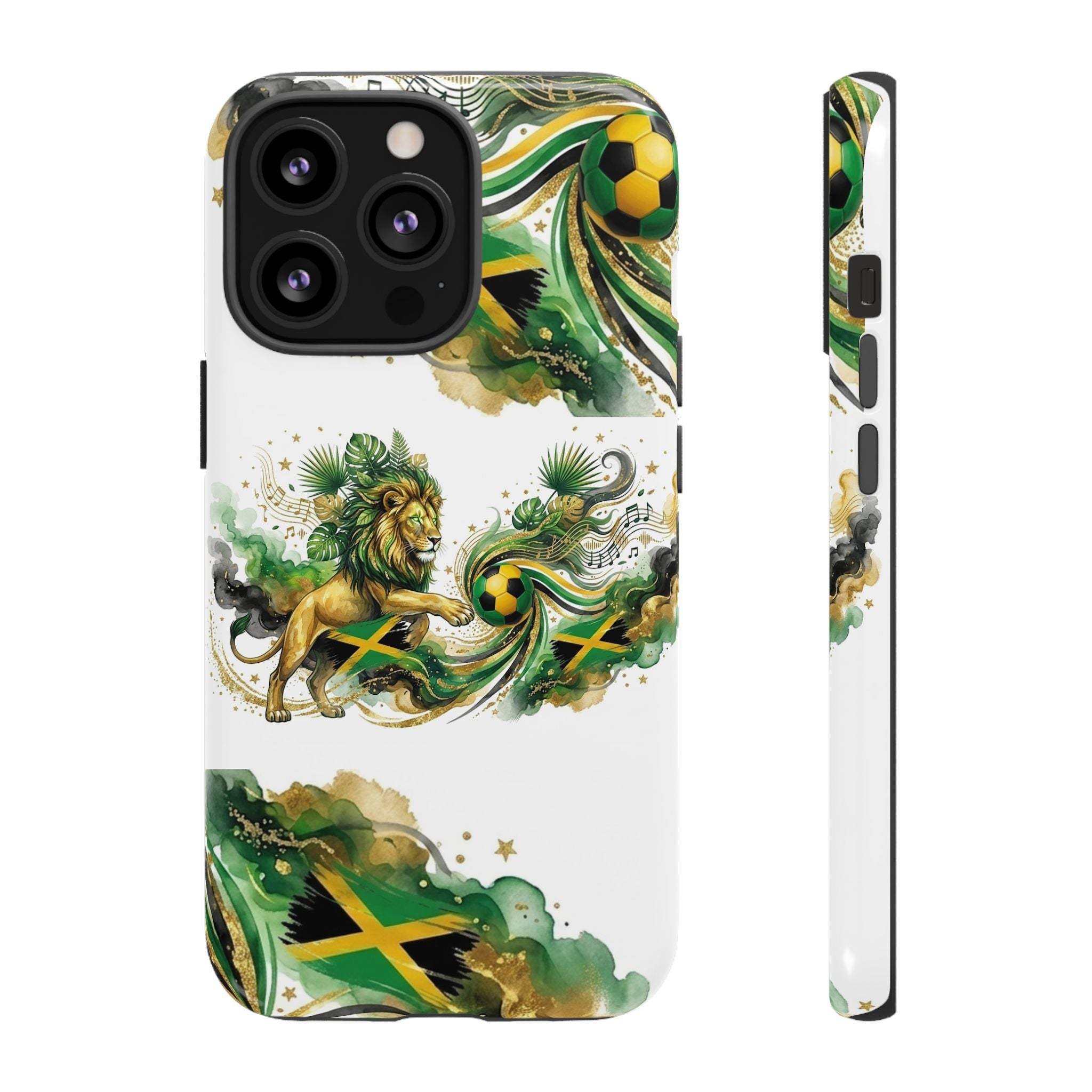 Jamaica Lion Phone Case — Jamaican Flag Rasta Protective Tough Case
