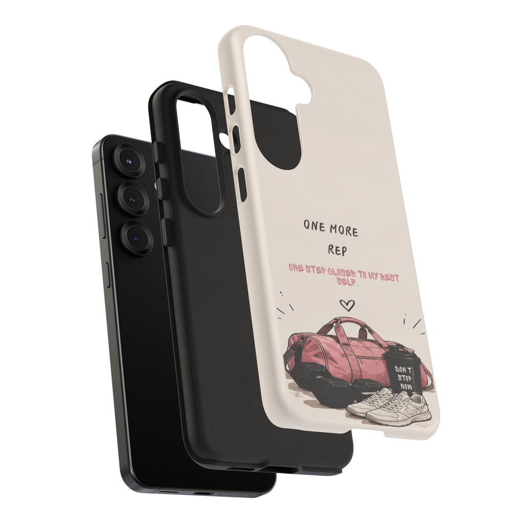 Gym Phone Case — "One More Rep" Workout Duffle & Sneakers Protective Case