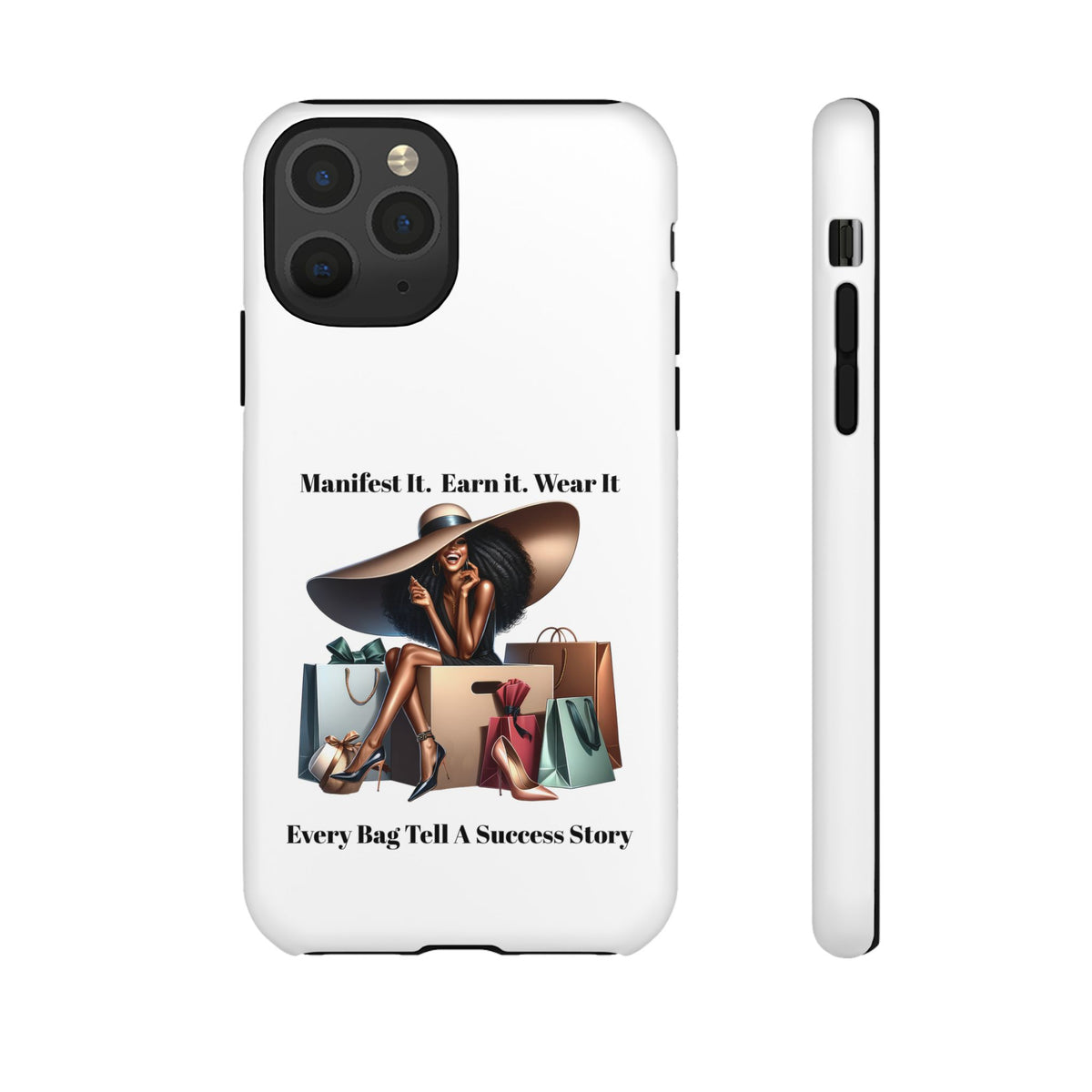 Phone Case - "Manifest It. Earn It. Wear It." Chic Shopper Design