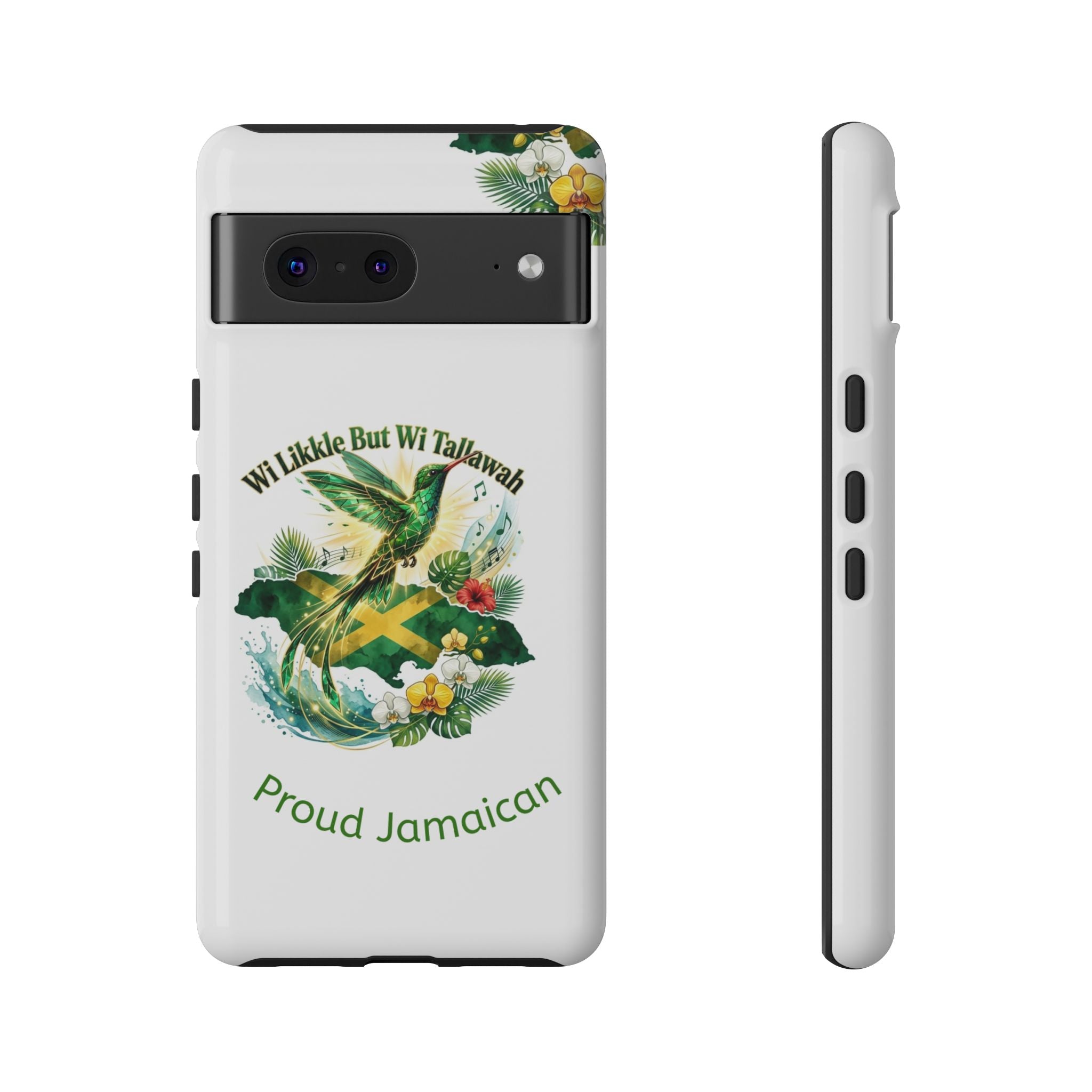 Jamaica Hummingbird Phone Case — “Wi Likkle But Wi Tallawah” Tropical Protective Cover