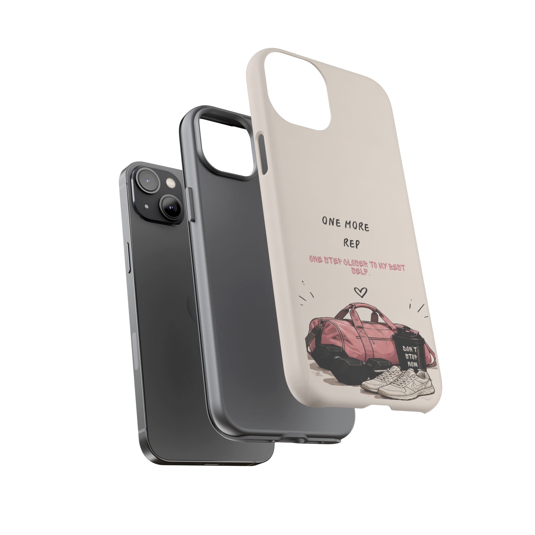 Gym Phone Case — "One More Rep" Workout Duffle & Sneakers Protective Case