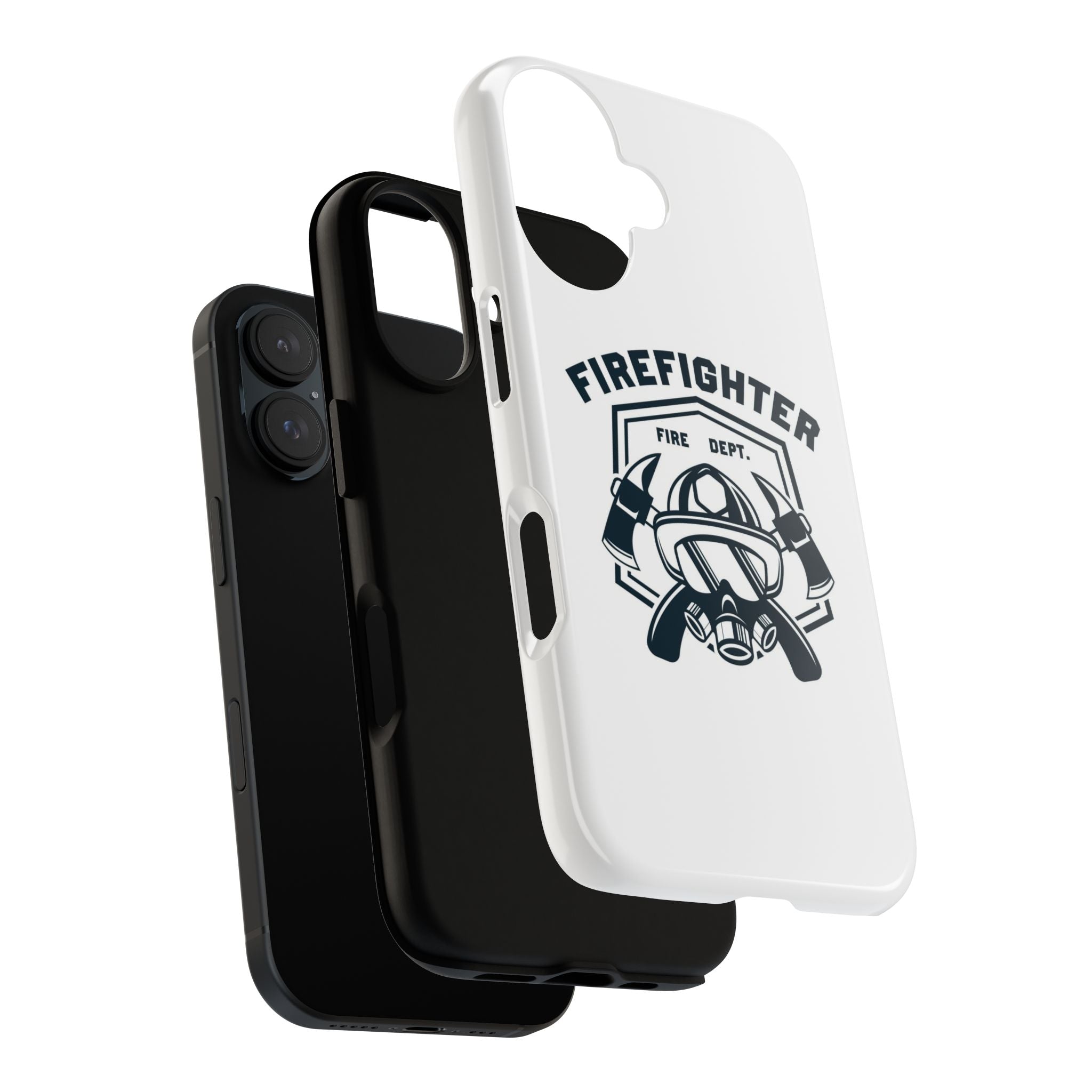 Firefighter Tough Phone Case — Fire Dept Helmet & Axes Protective Cover