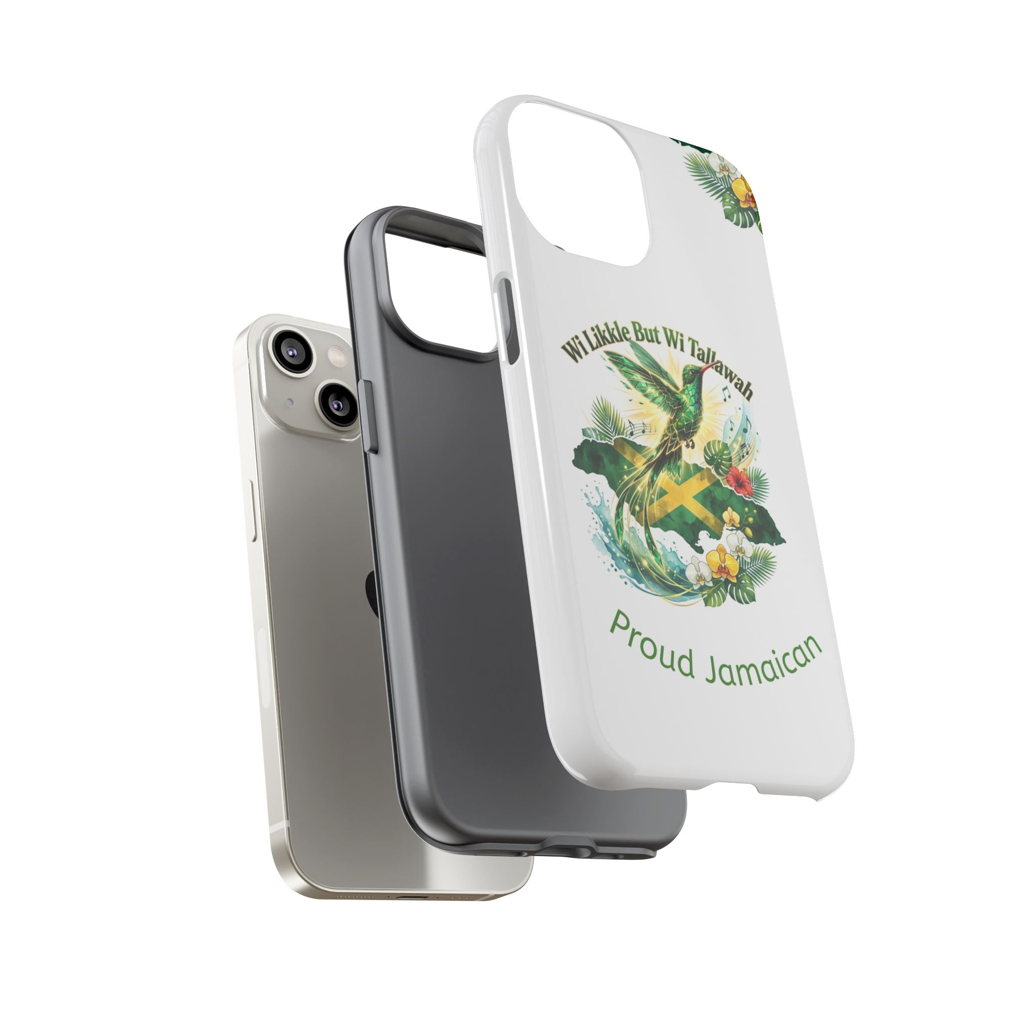 Jamaica Hummingbird Phone Case — “Wi Likkle But Wi Tallawah” Tropical Protective Cover