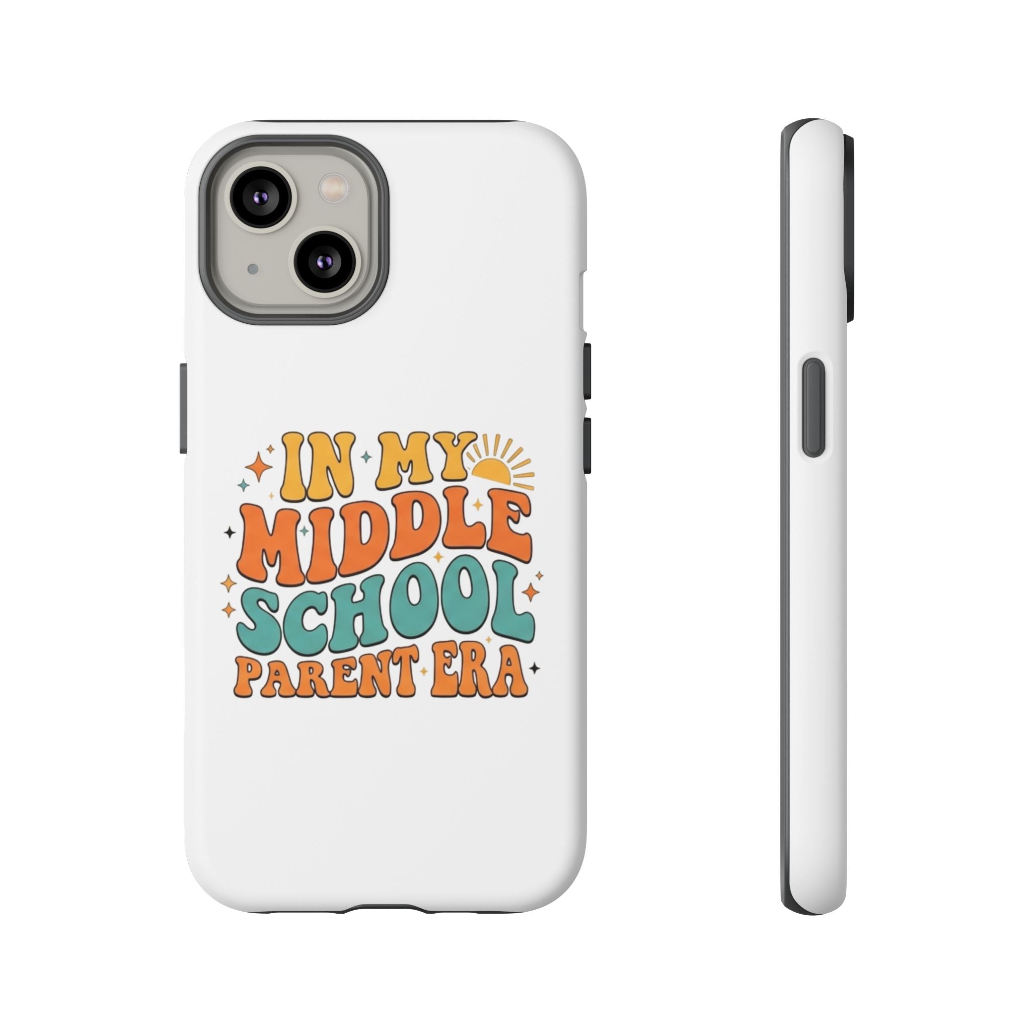 Middle School Parent Phone Case — "In My Middle School Parent Era" Retro Design