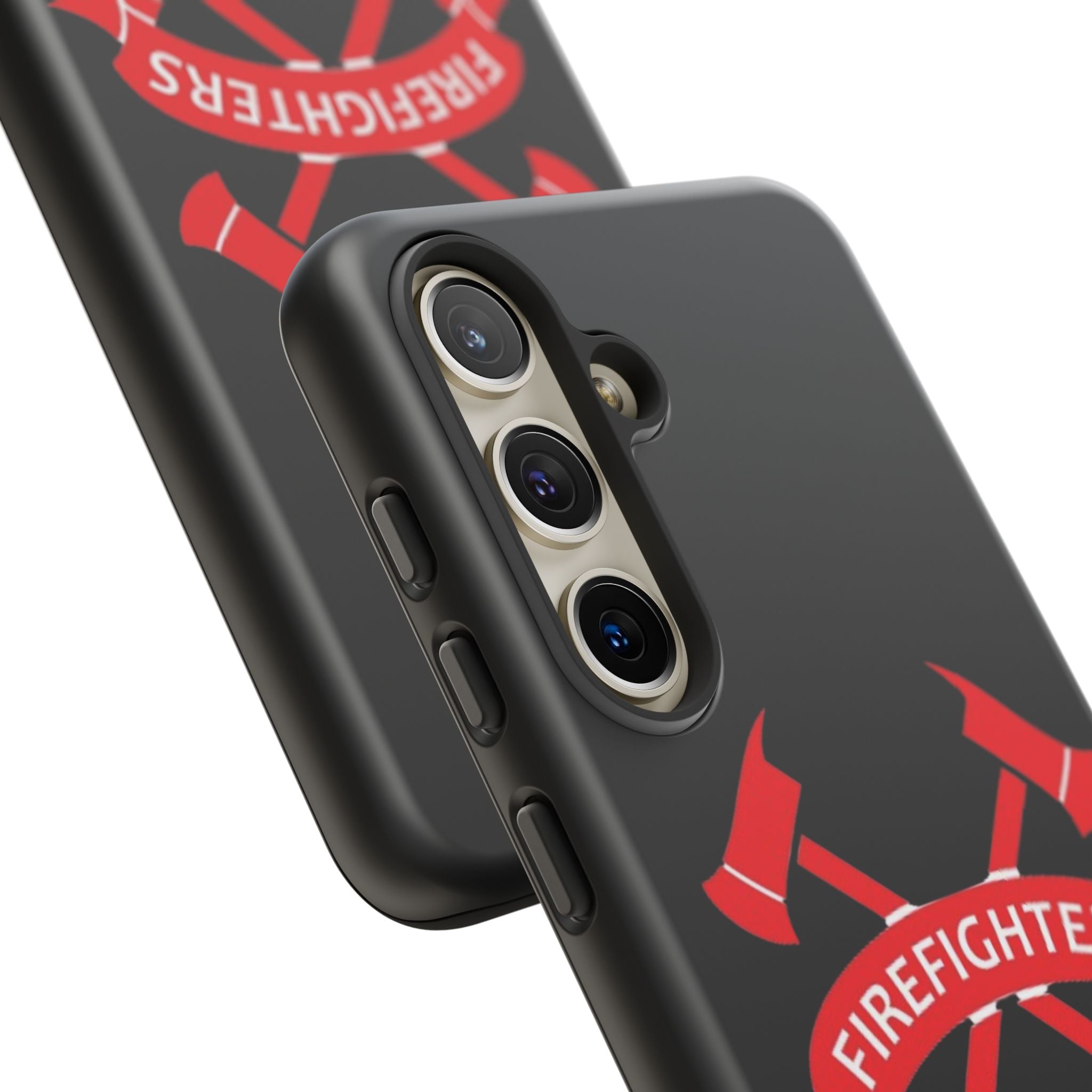 Firefighters Tough Phone Case — Red Crossed Axes Design