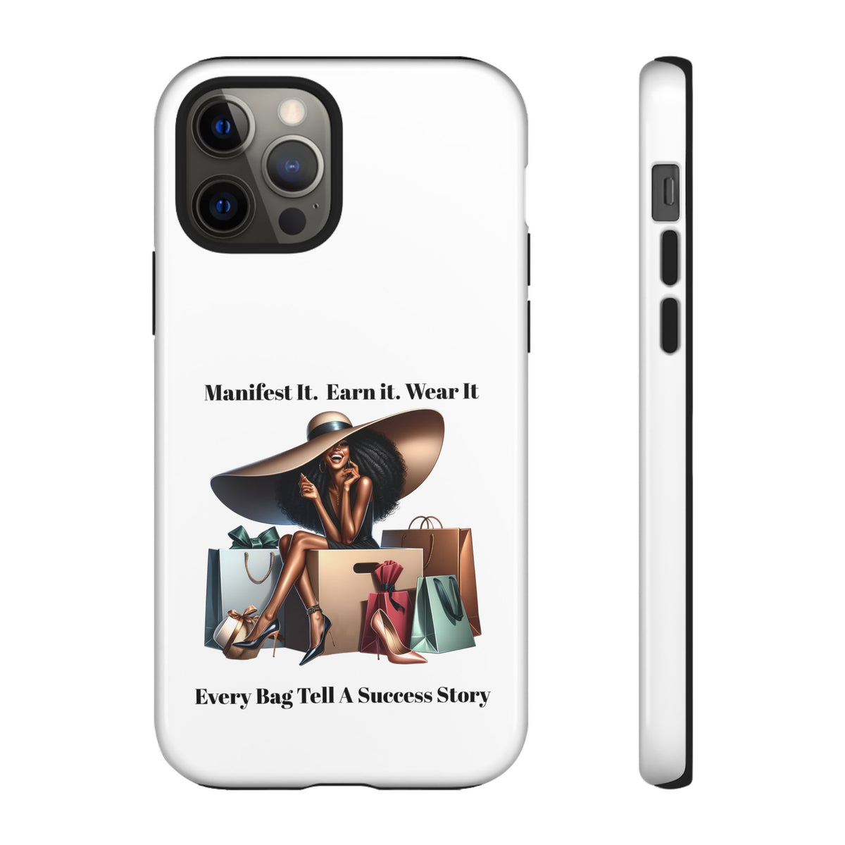 Phone Case - "Manifest It. Earn It. Wear It." Chic Shopper Design