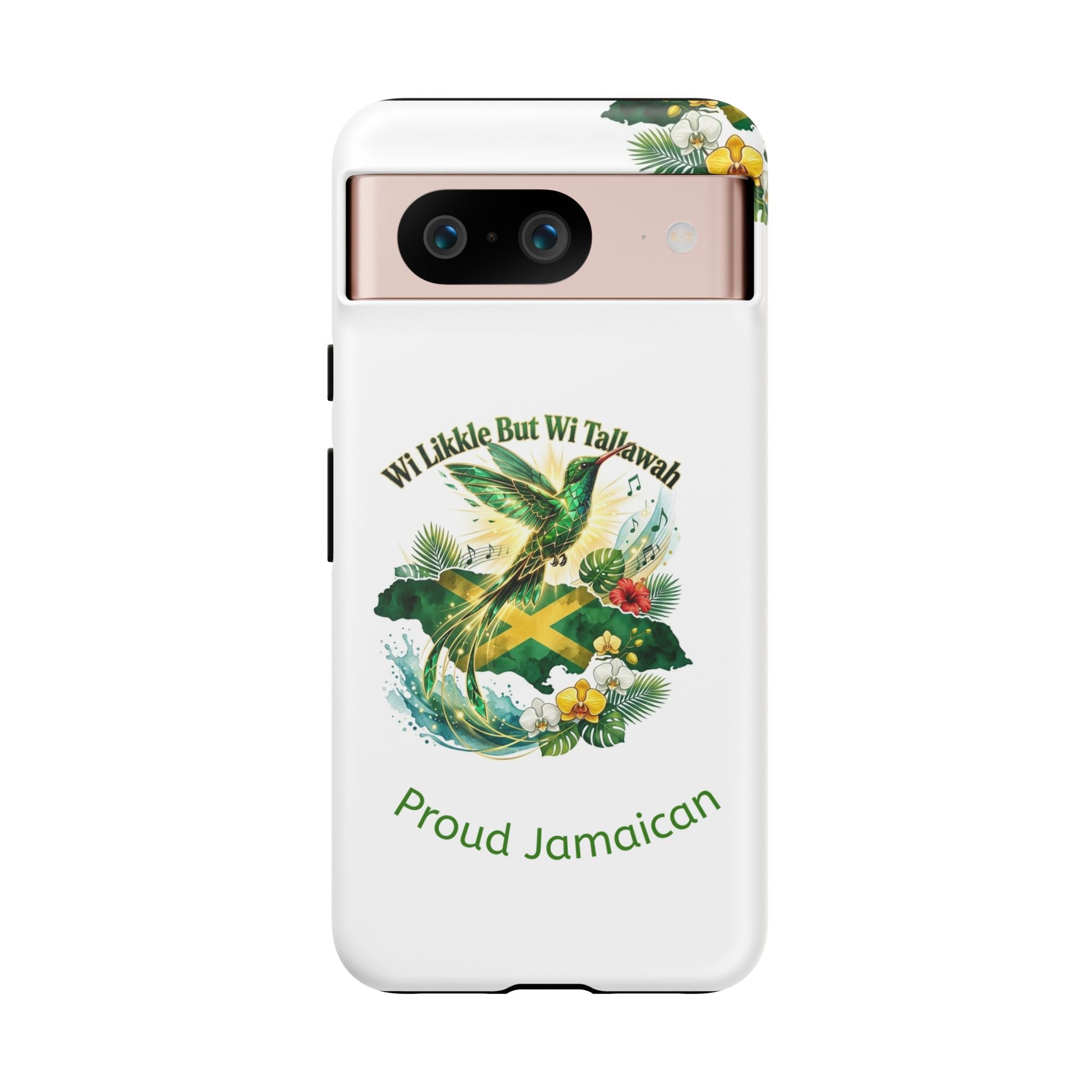 Jamaica Hummingbird Phone Case — “Wi Likkle But Wi Tallawah” Tropical Protective Cover