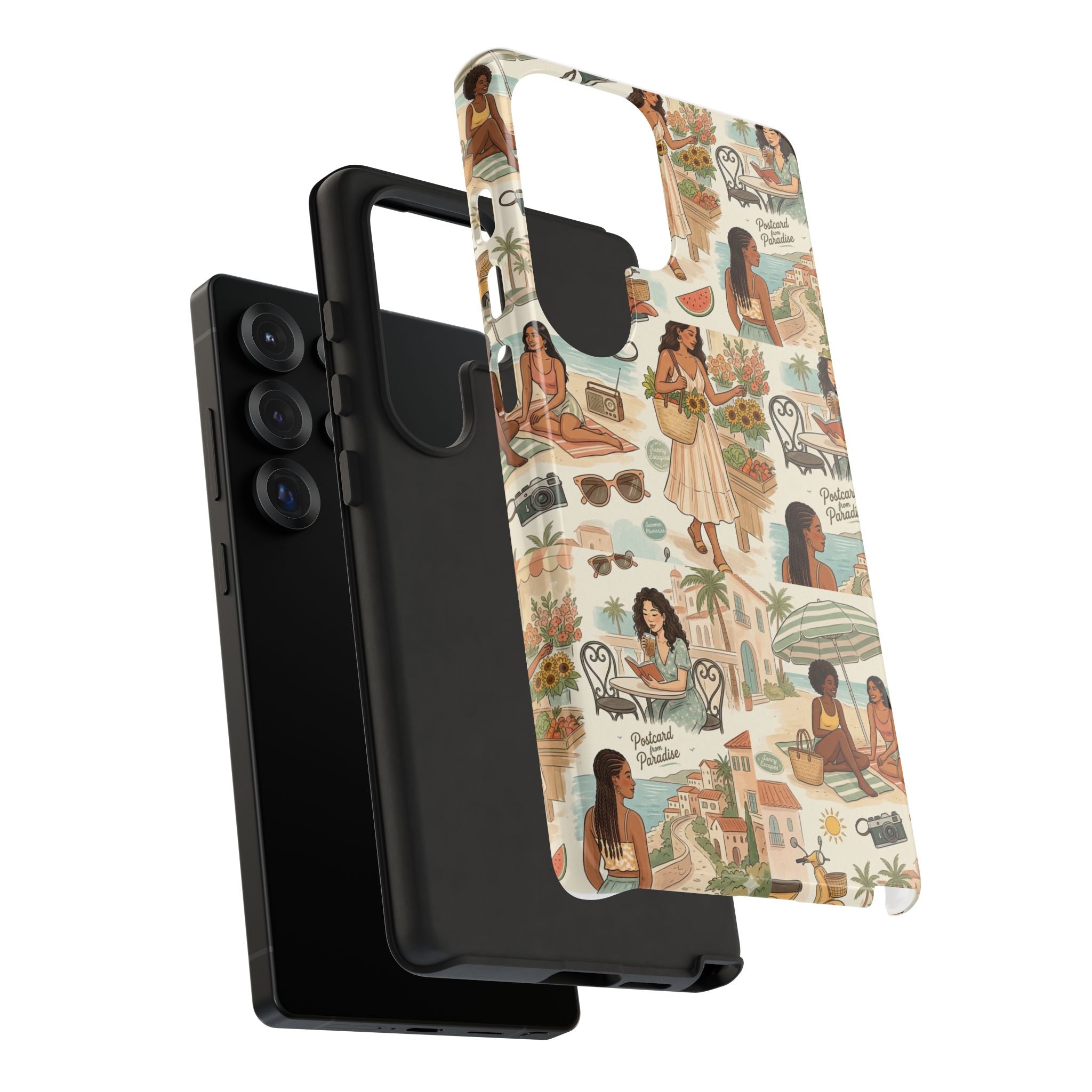 Tropical Vacation Phone Case — Vintage Beach Women Pattern
