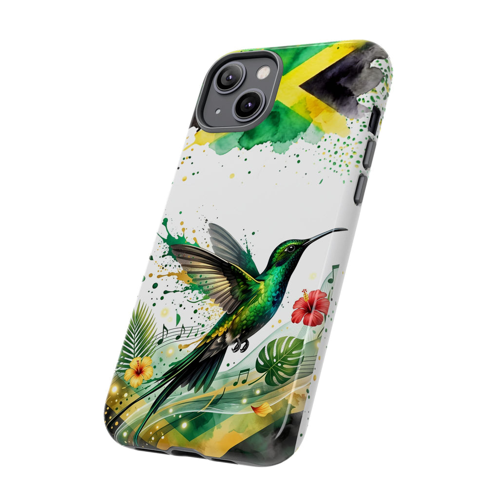 Hummingbird Jamaica Tough Phone Case – Tropical Floral Protective Cover