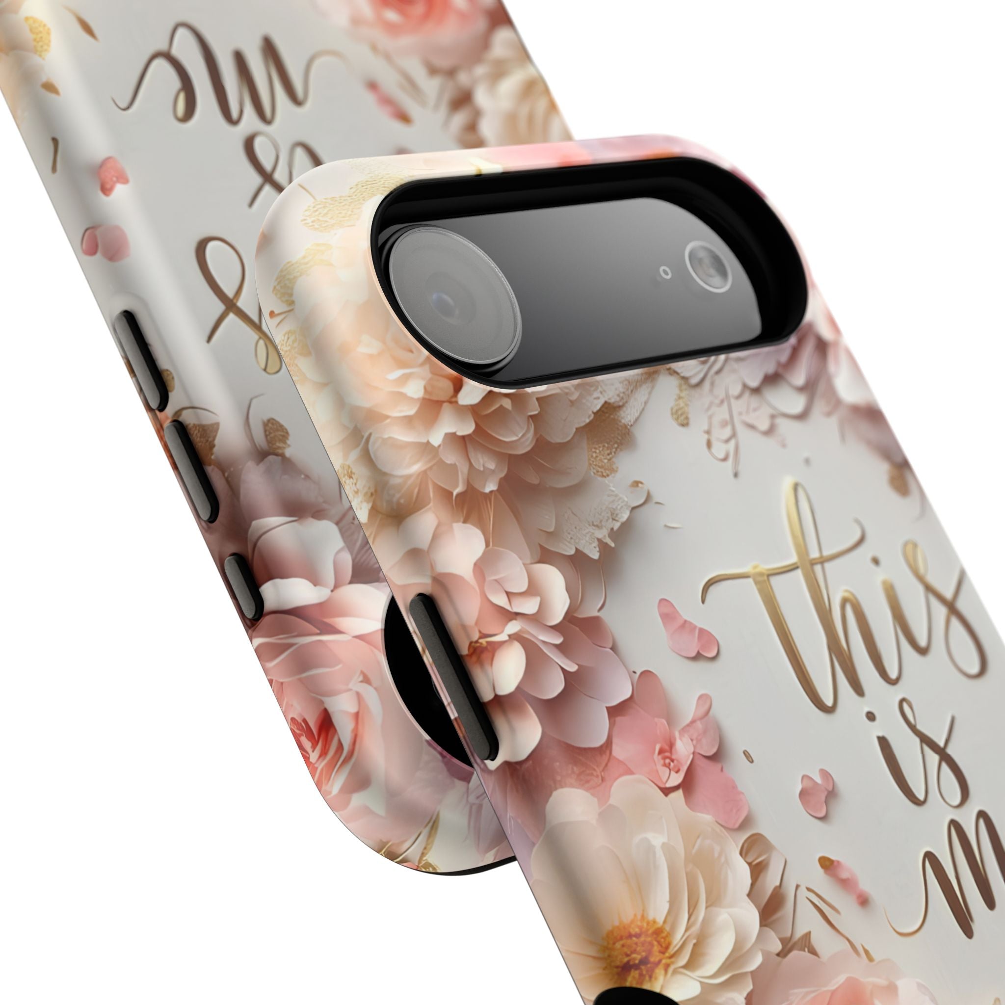 Floral "This Is Me" Phone Case — Impact-Resistant Floral Protective Cover
