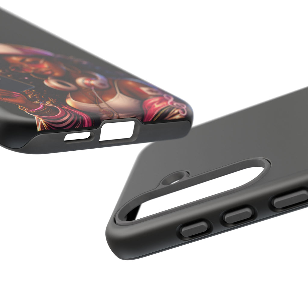Canadian Vibes Phone Case — Afrobeat Girl with Headphones & Passport Design