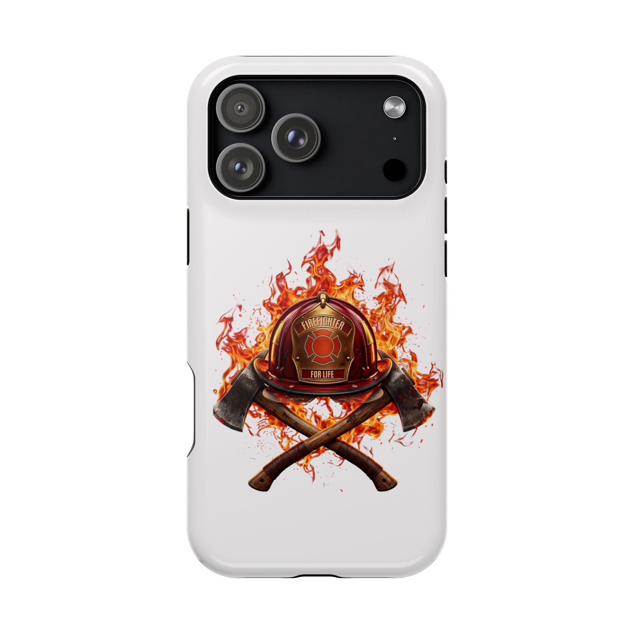 Firefighter Helmet Flames Phone Case — Station 117 Magnetic Impact-Resistant Case