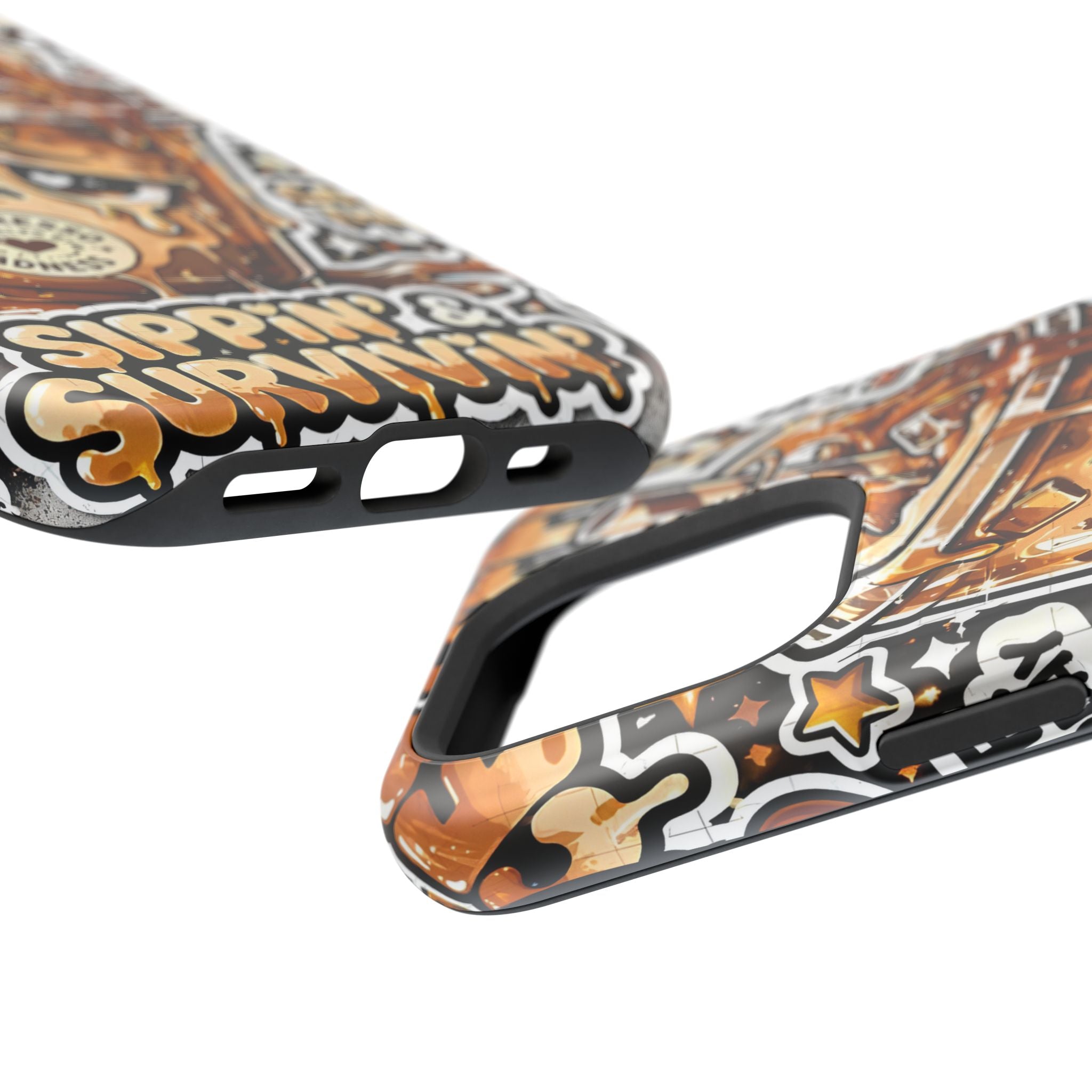 Iced Coffee Phone Case — “Sippin' & Survivin'” Magnetic Impact-Resistant Case
