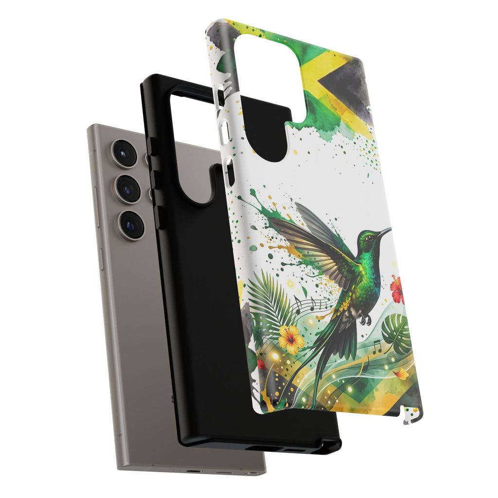 Hummingbird Jamaica Tough Phone Case – Tropical Floral Protective Cover