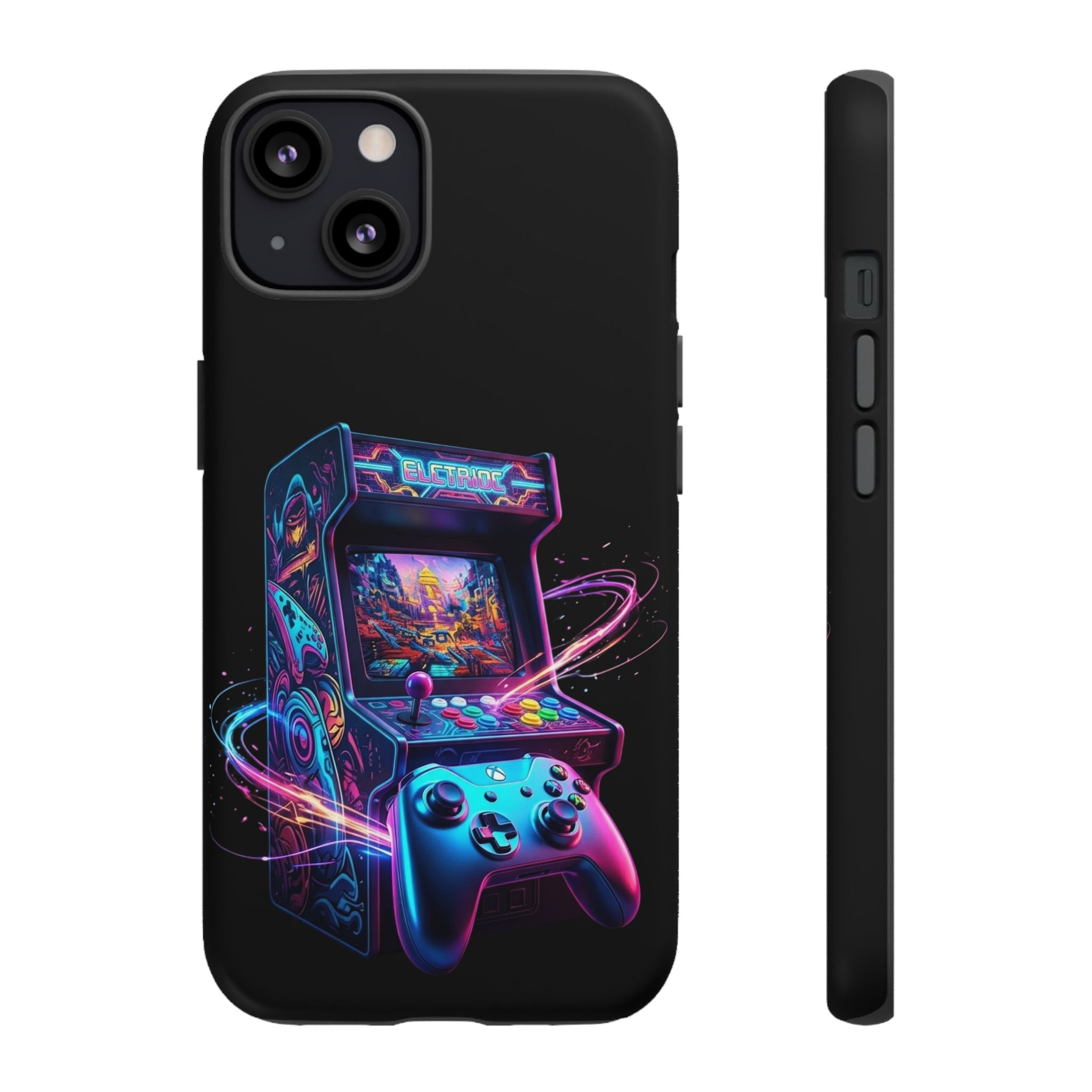 Retro Arcade Phone Case — Neon Gaming Controller Design