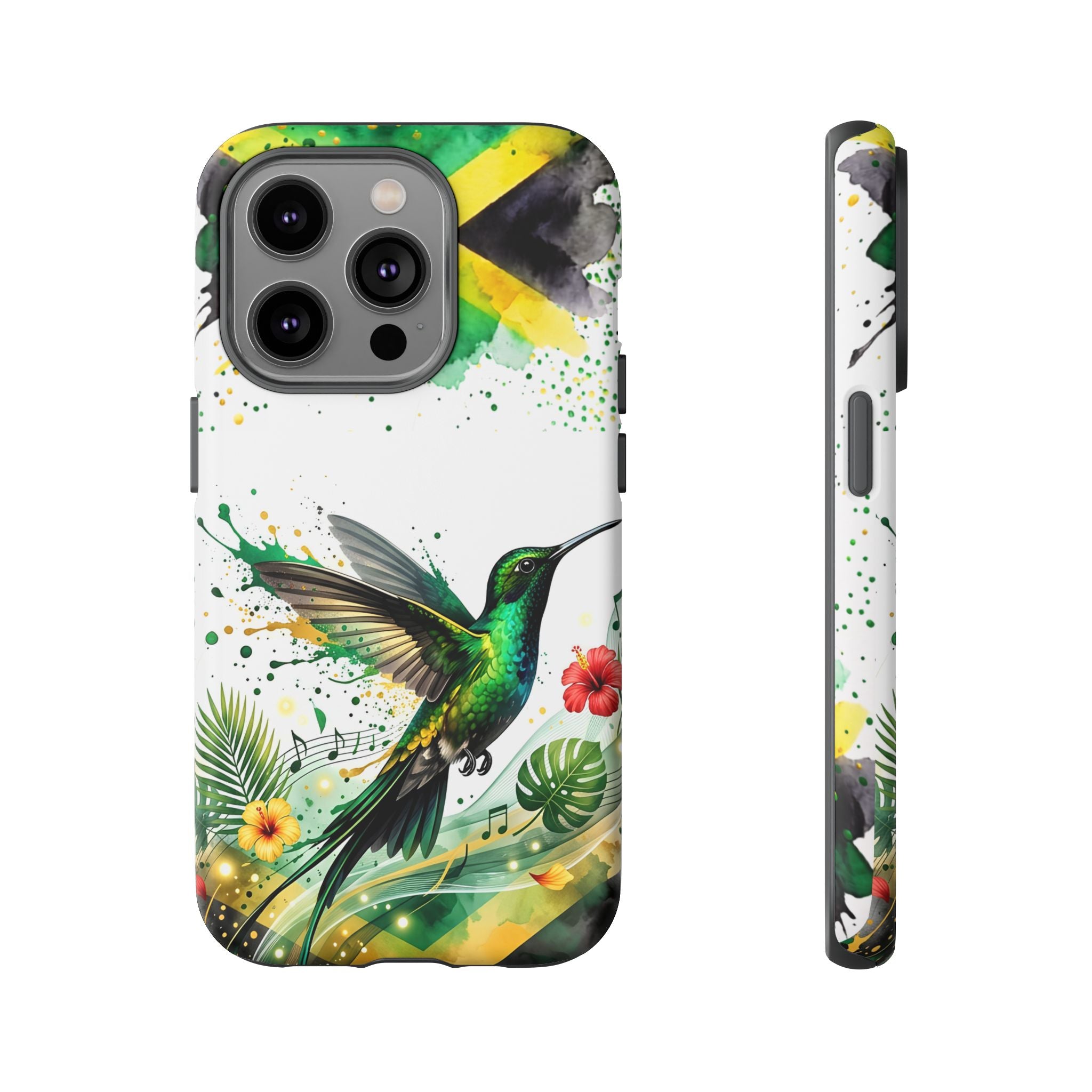 Hummingbird Jamaica Tough Phone Case – Tropical Floral Protective Cover