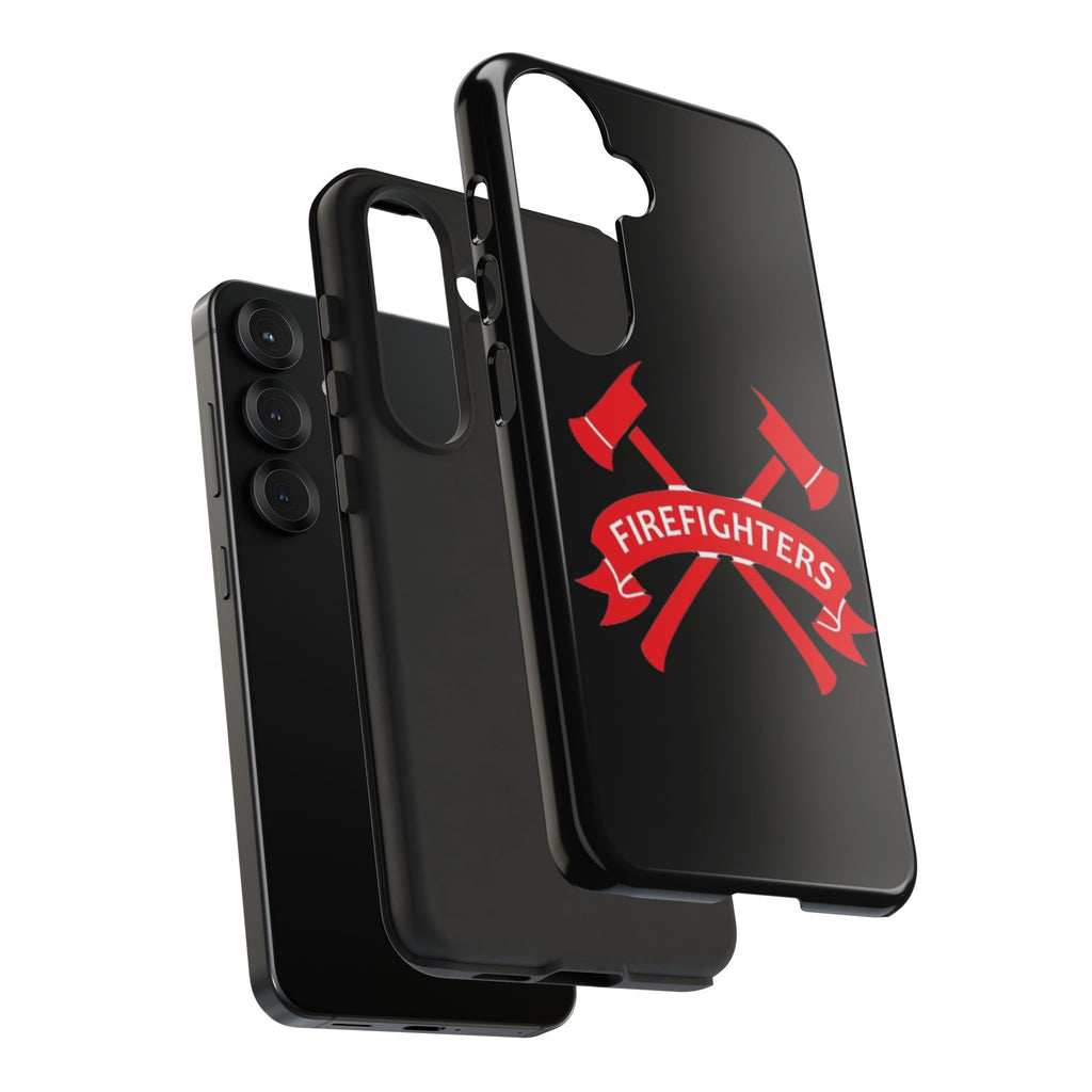 Firefighters Tough Phone Case — Red Crossed Axes Design