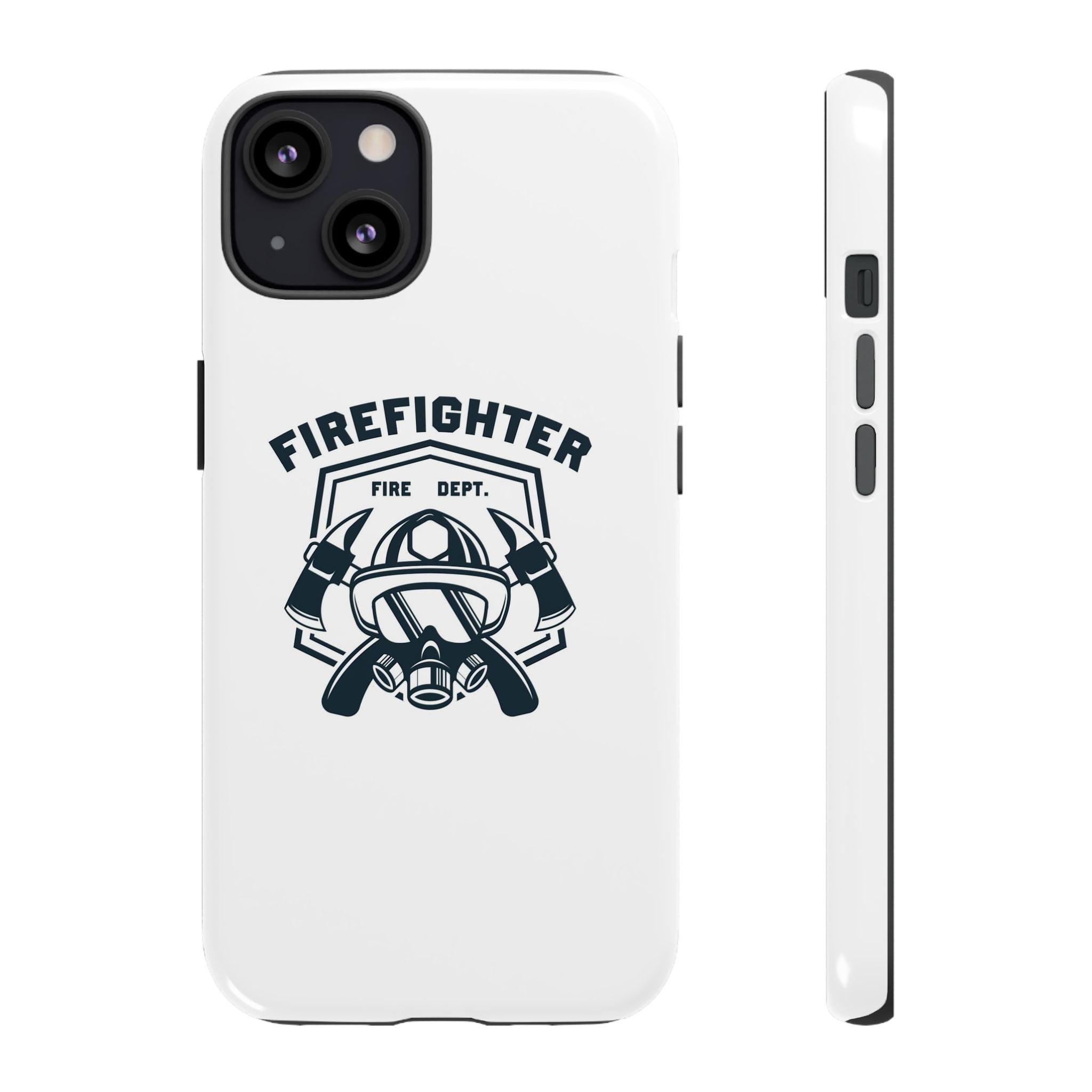 Firefighter Tough Phone Case — Fire Dept Helmet & Axes Protective Cover