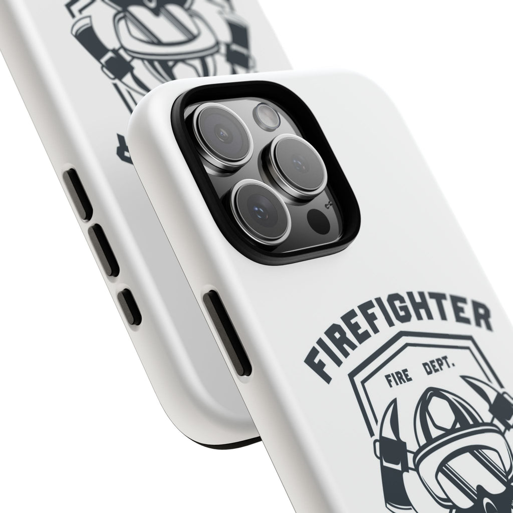 Firefighter Tough Phone Case — Fire Dept Helmet & Axes Protective Cover
