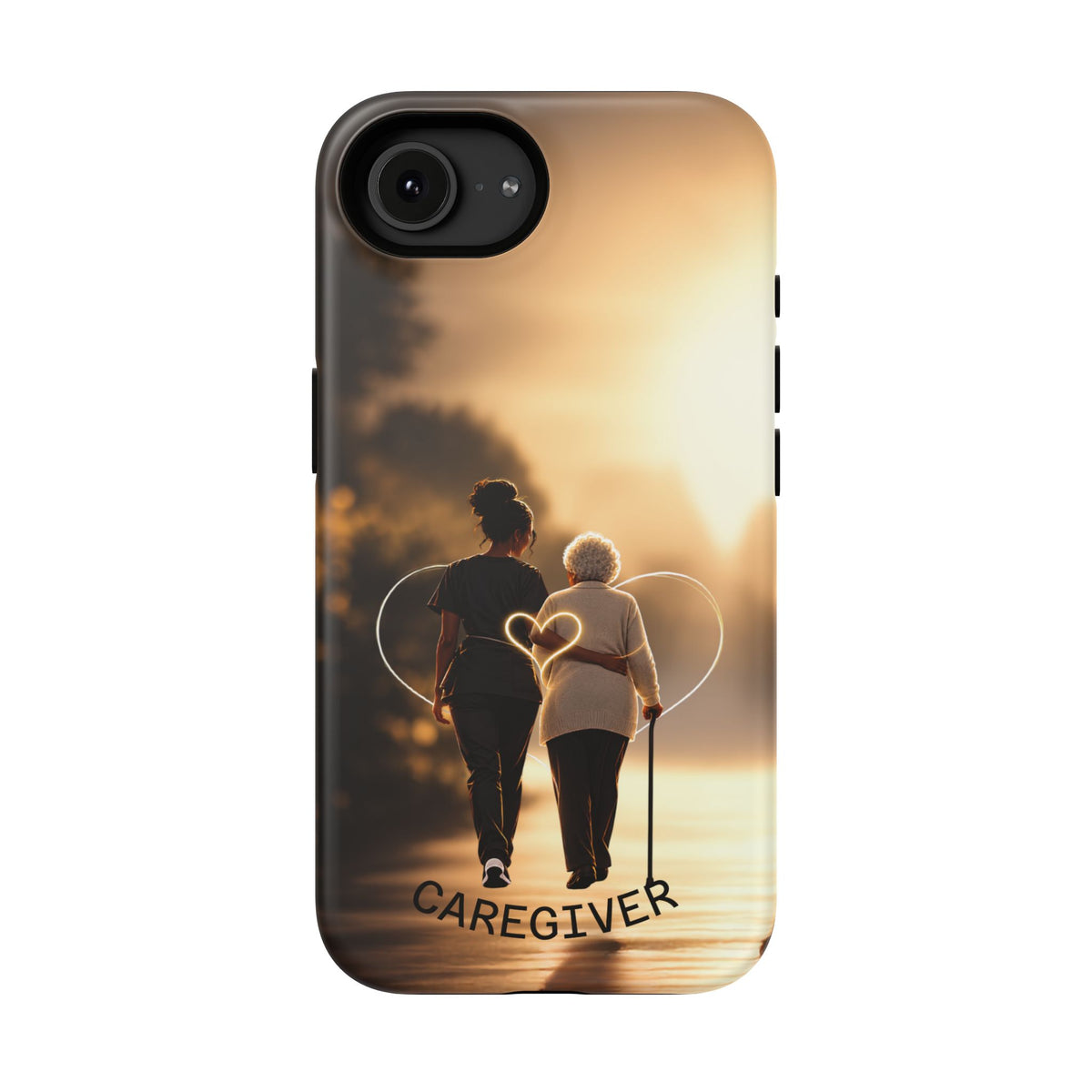 Caregiver Phone Case — Impact-Resistant Protective Case with Heart Design