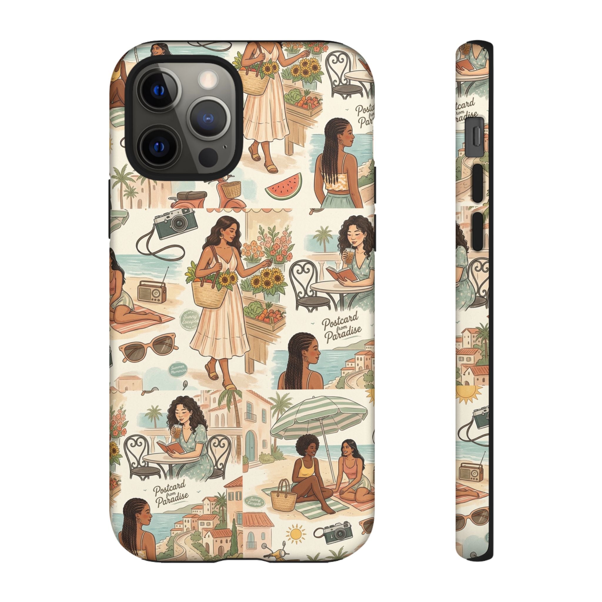 Tropical Vacation Phone Case — Vintage Beach Women Pattern