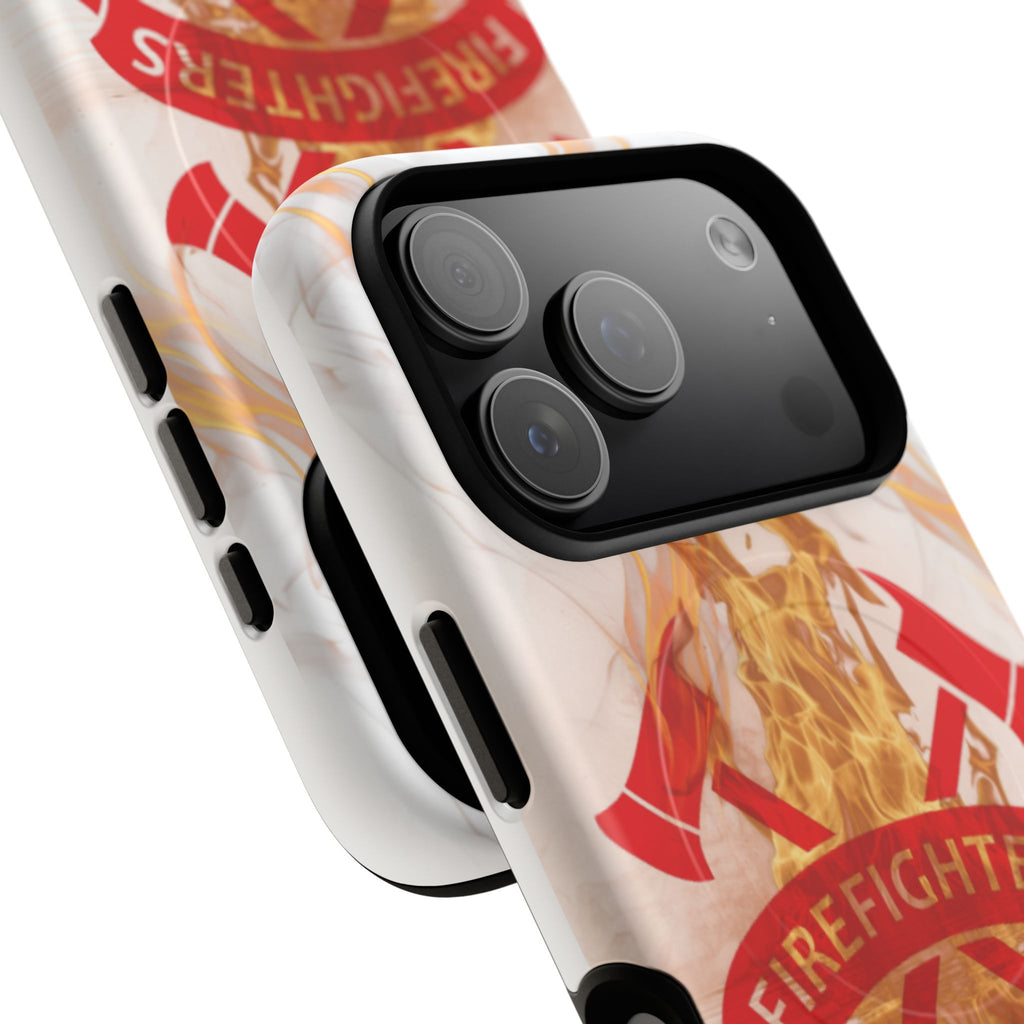 Firefighter Emblem Tough Magnetic Phone Case — Flame Design