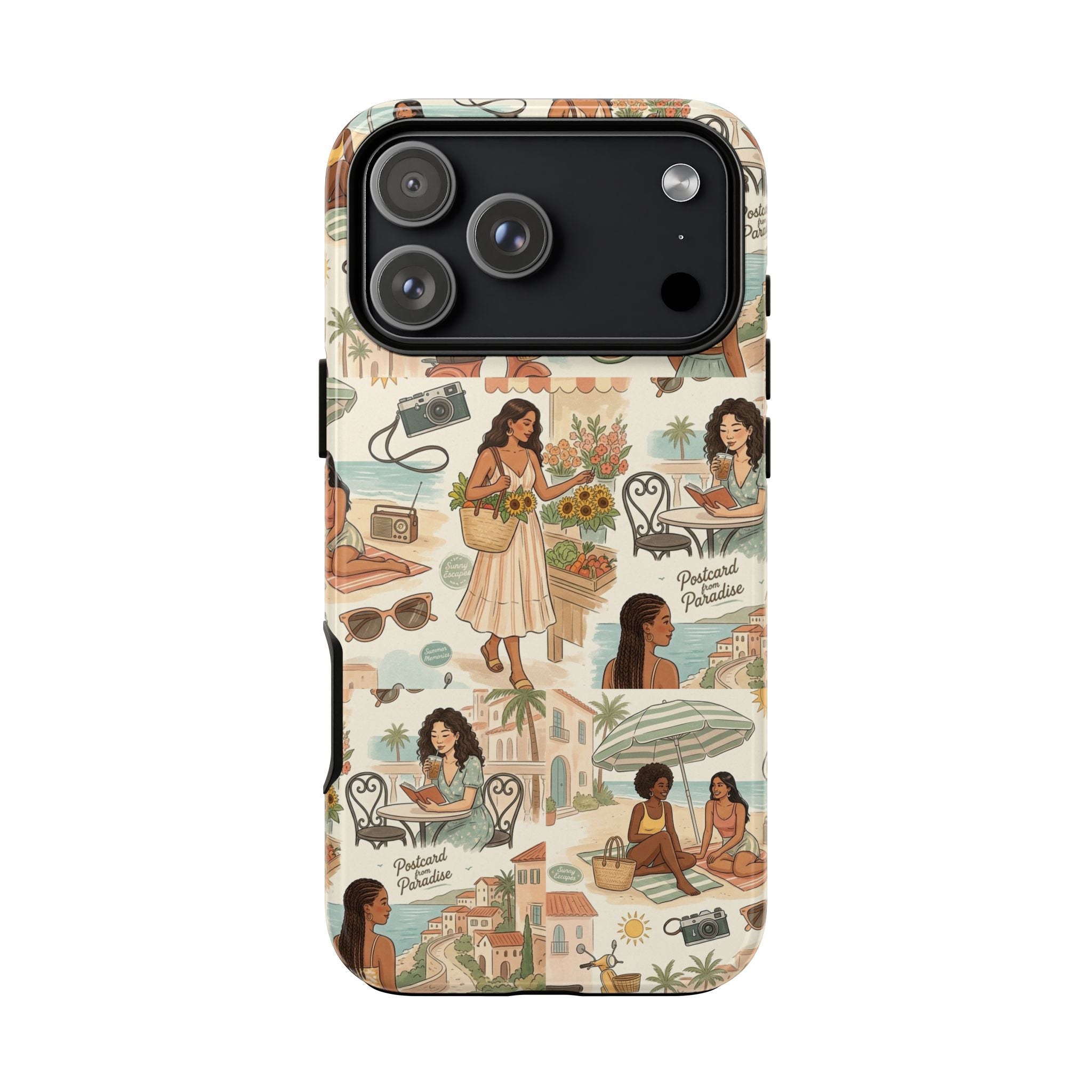 Tropical Vacation Phone Case — Vintage Beach Women Pattern