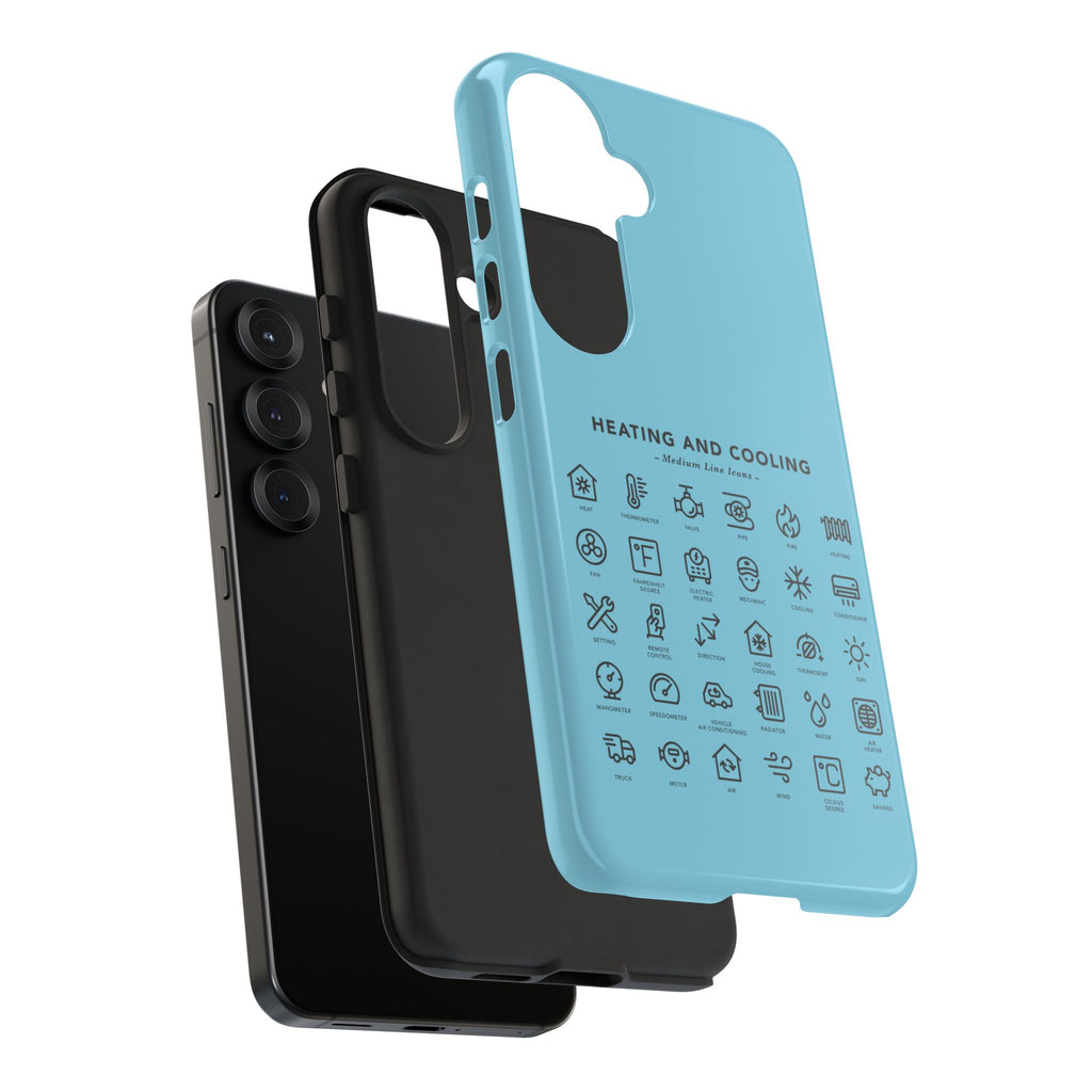 Heating and Cooling Icons Phone Case – HVAC Technician Protective Phone Cover