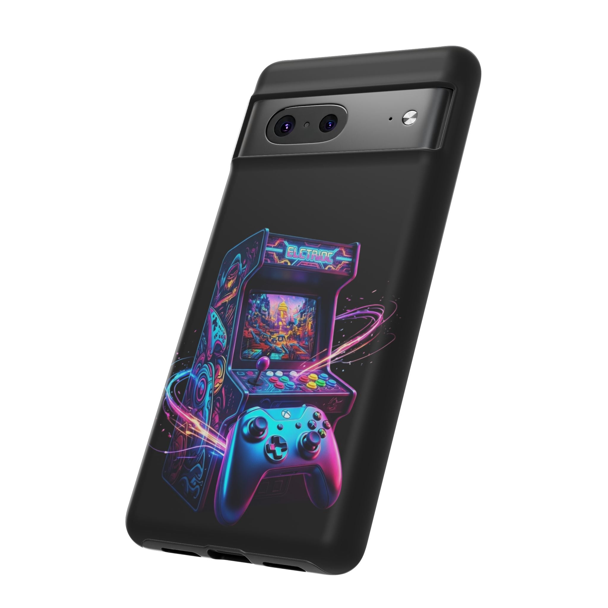 Retro Arcade Phone Case — Neon Gaming Controller Design
