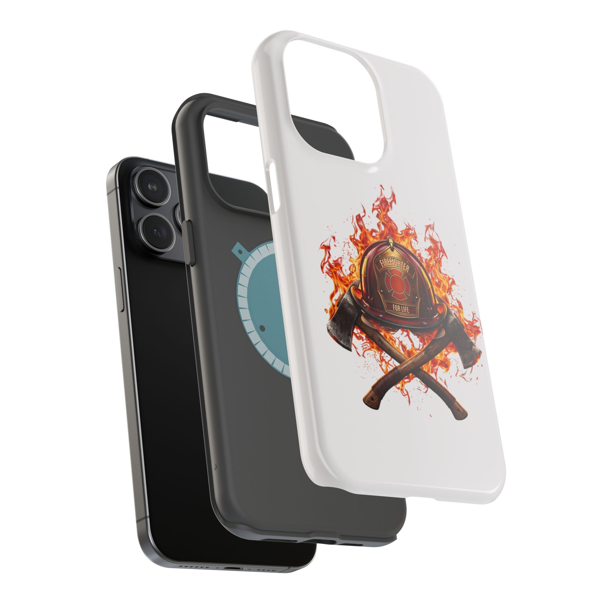 Firefighter Helmet Flames Phone Case — Station 117 Magnetic Impact-Resistant Case