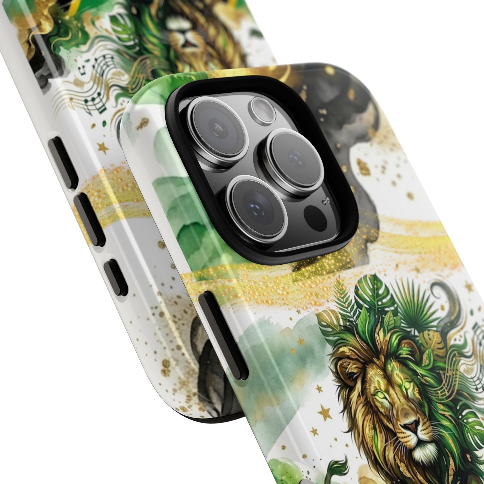 Reggae Lion Phone Case — Jamaican Flag Rasta Art Tough Phone Cover