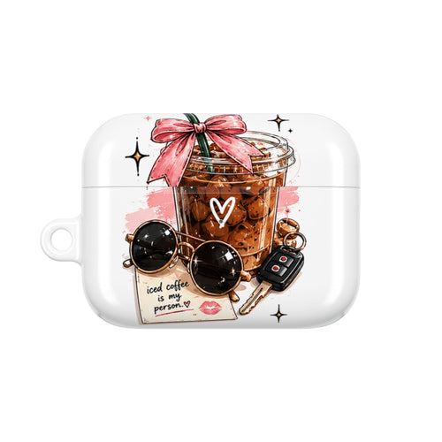 AirPod Case — Iced Coffee Is My Person Cute Graphic Protective Case