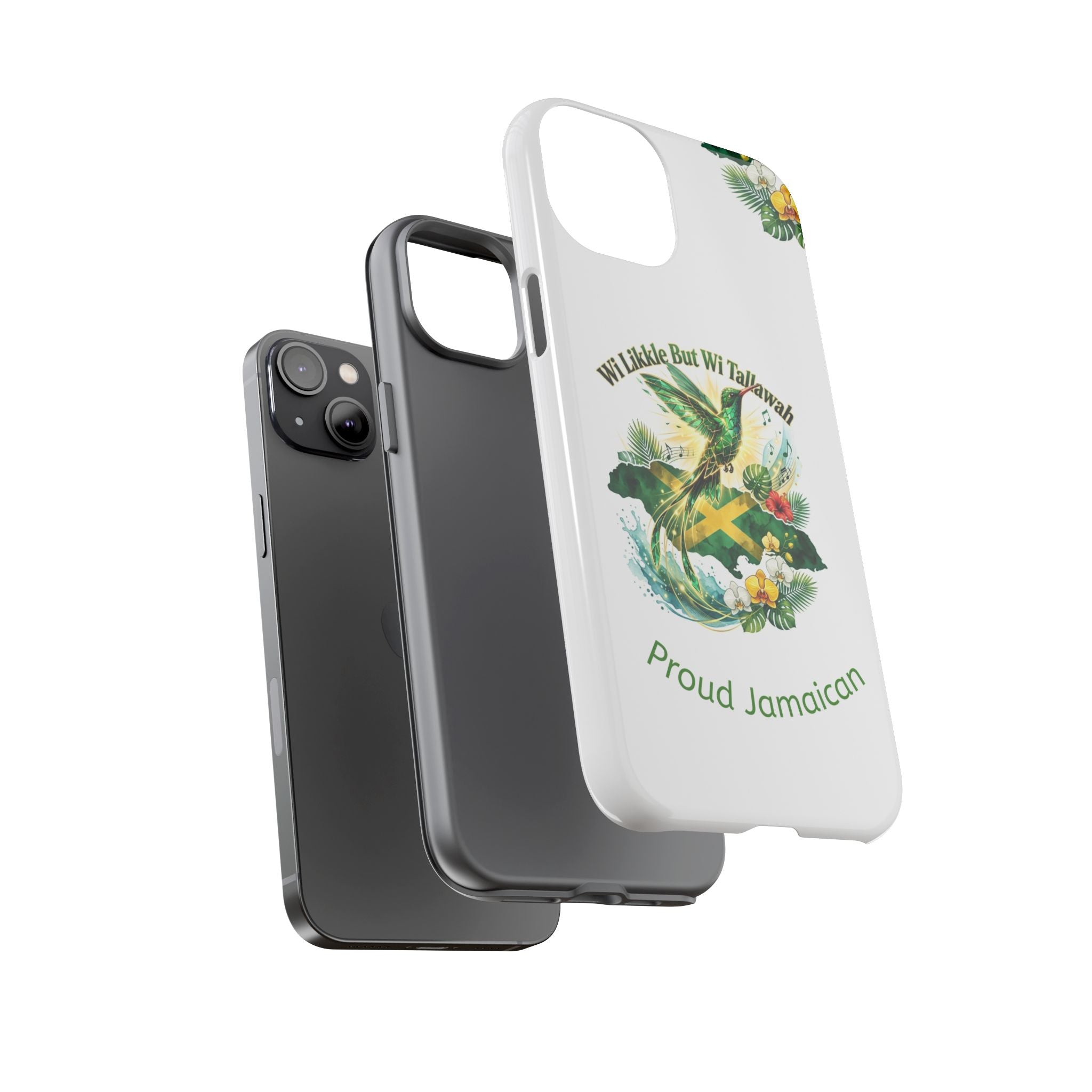 Jamaica Hummingbird Phone Case — “Wi Likkle But Wi Tallawah” Tropical Protective Cover