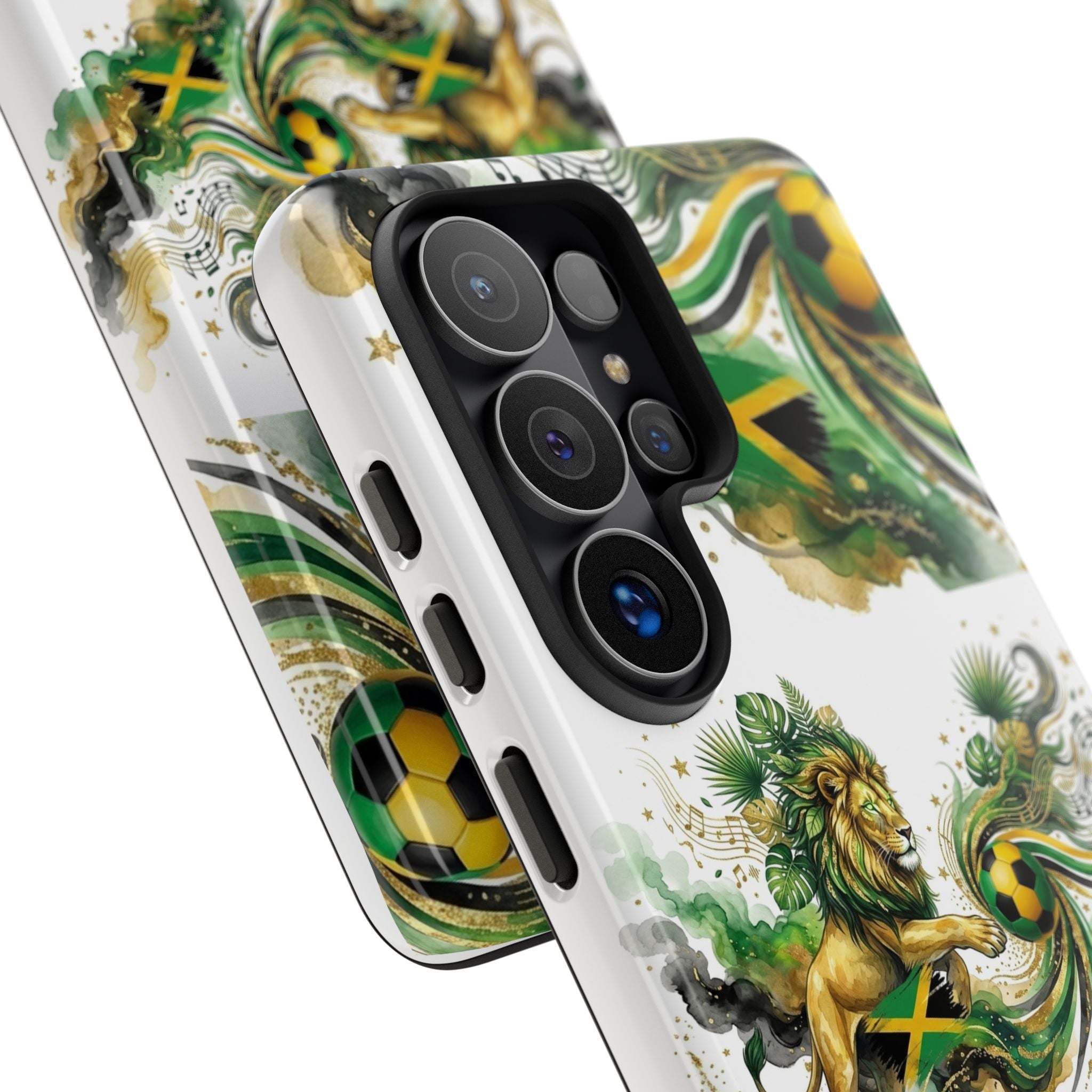 Jamaica Lion Phone Case — Jamaican Flag Rasta Protective Tough Case