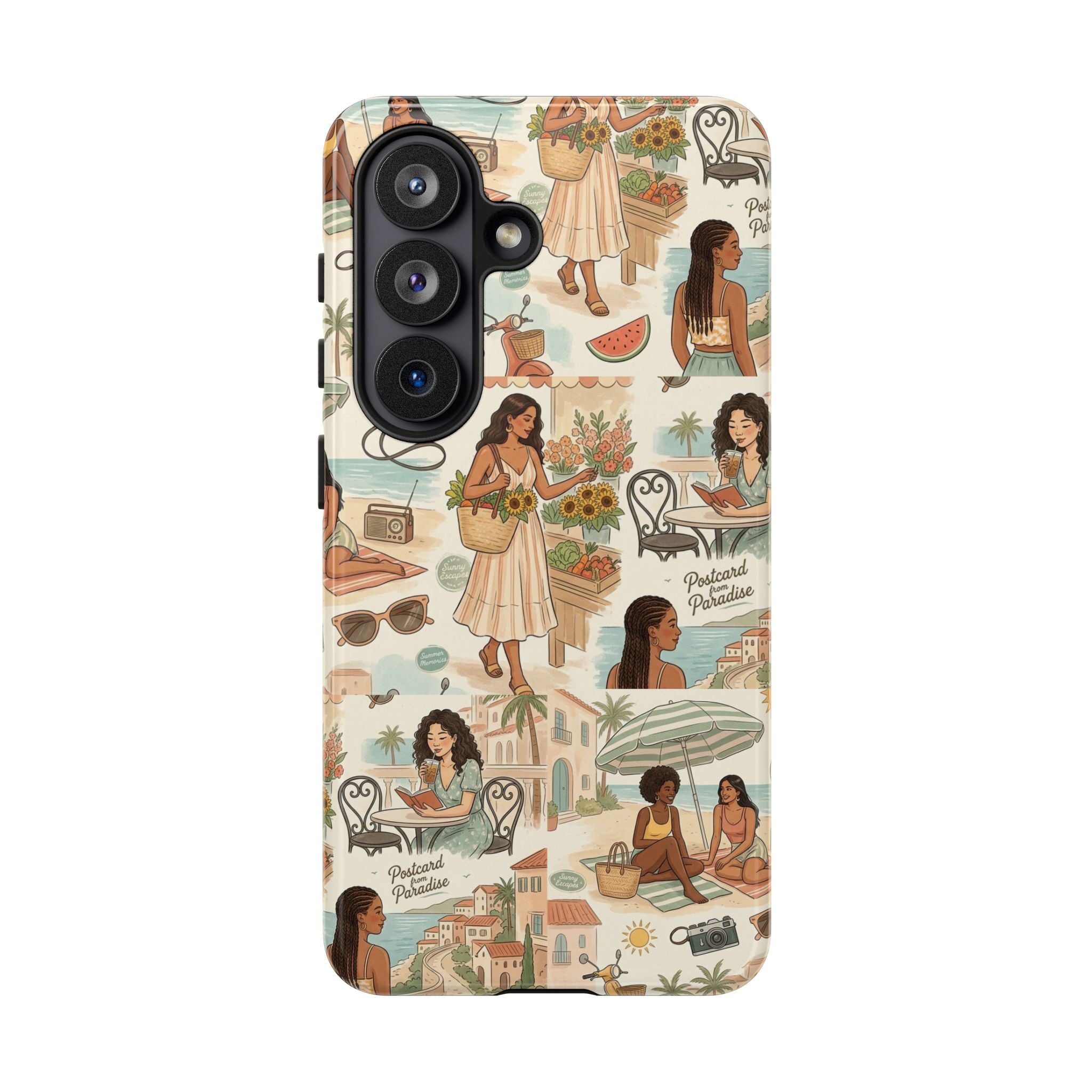 Tropical Vacation Phone Case — Vintage Beach Women Pattern