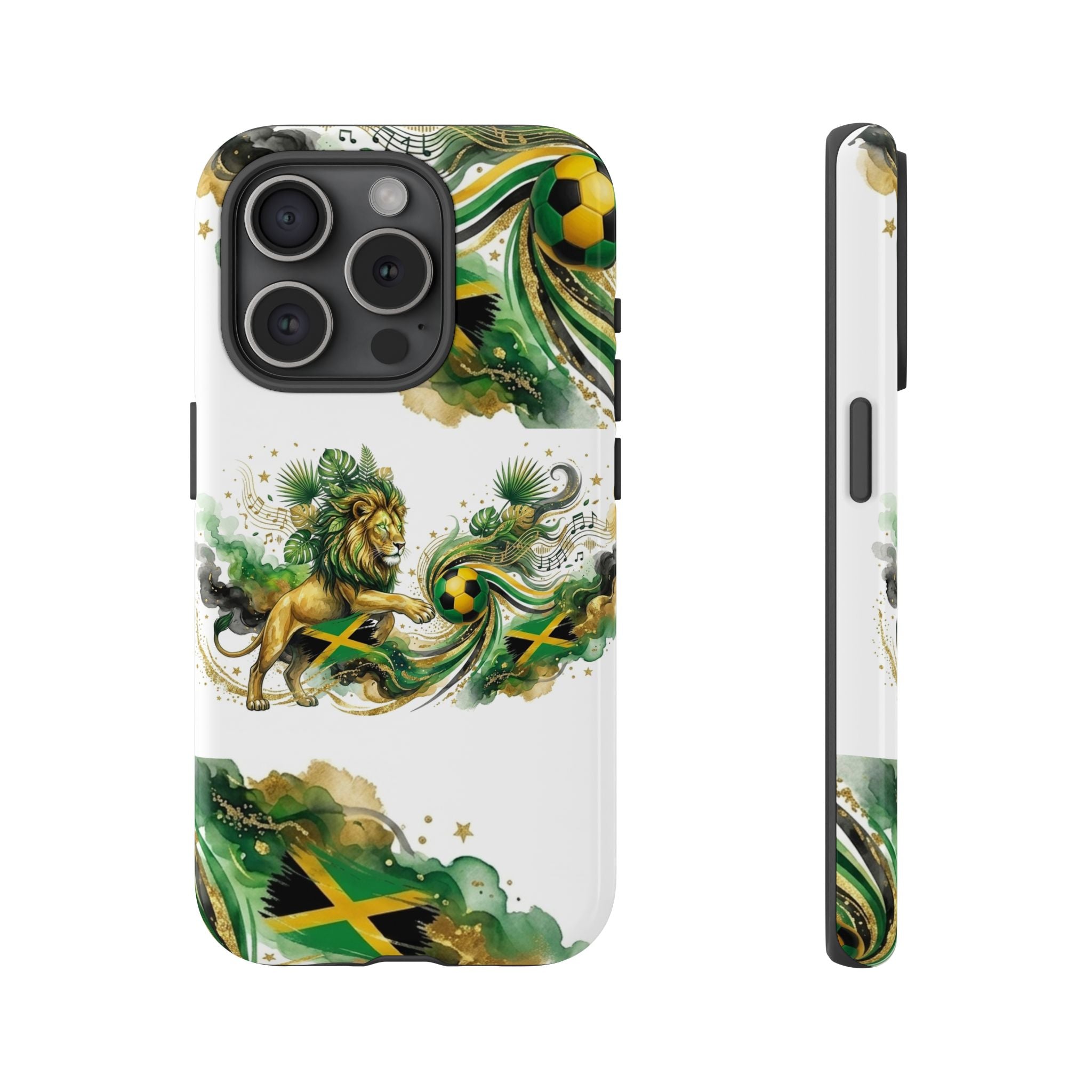 Jamaica Lion Phone Case — Jamaican Flag Rasta Protective Tough Case