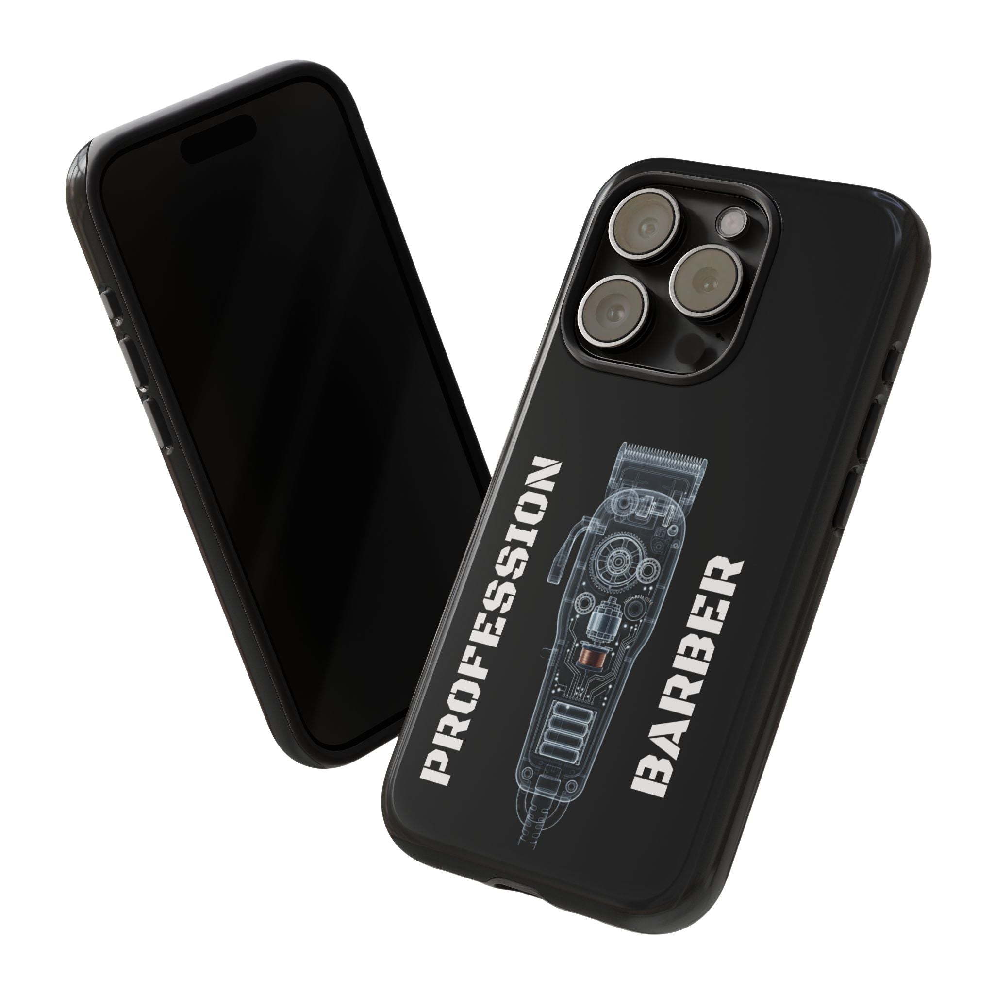 Barber Clip Cord X‑Ray Tough Phone Case – Professional Barber Gift